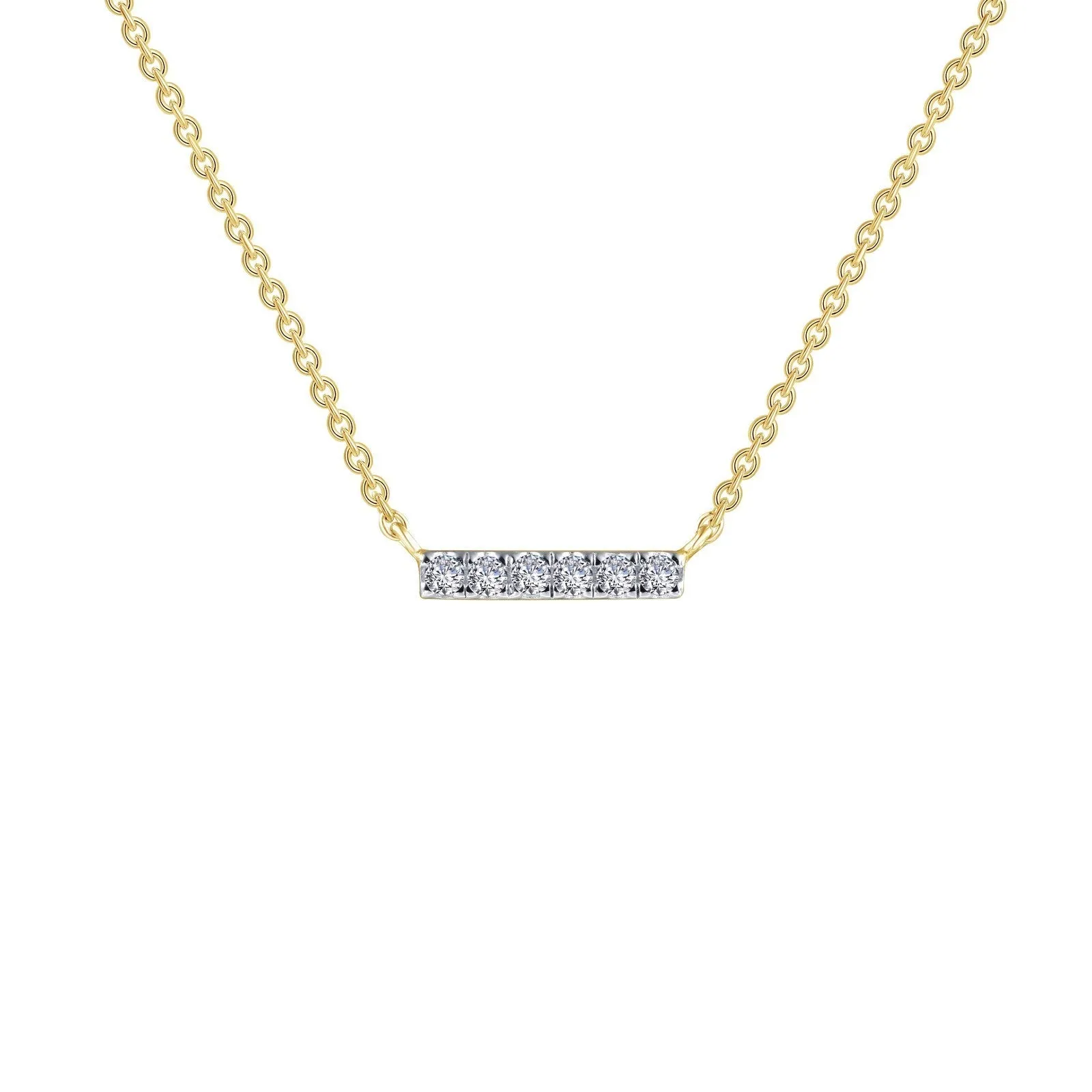 0.09 CTW Dainty Bar Necklace N0096CLT18
