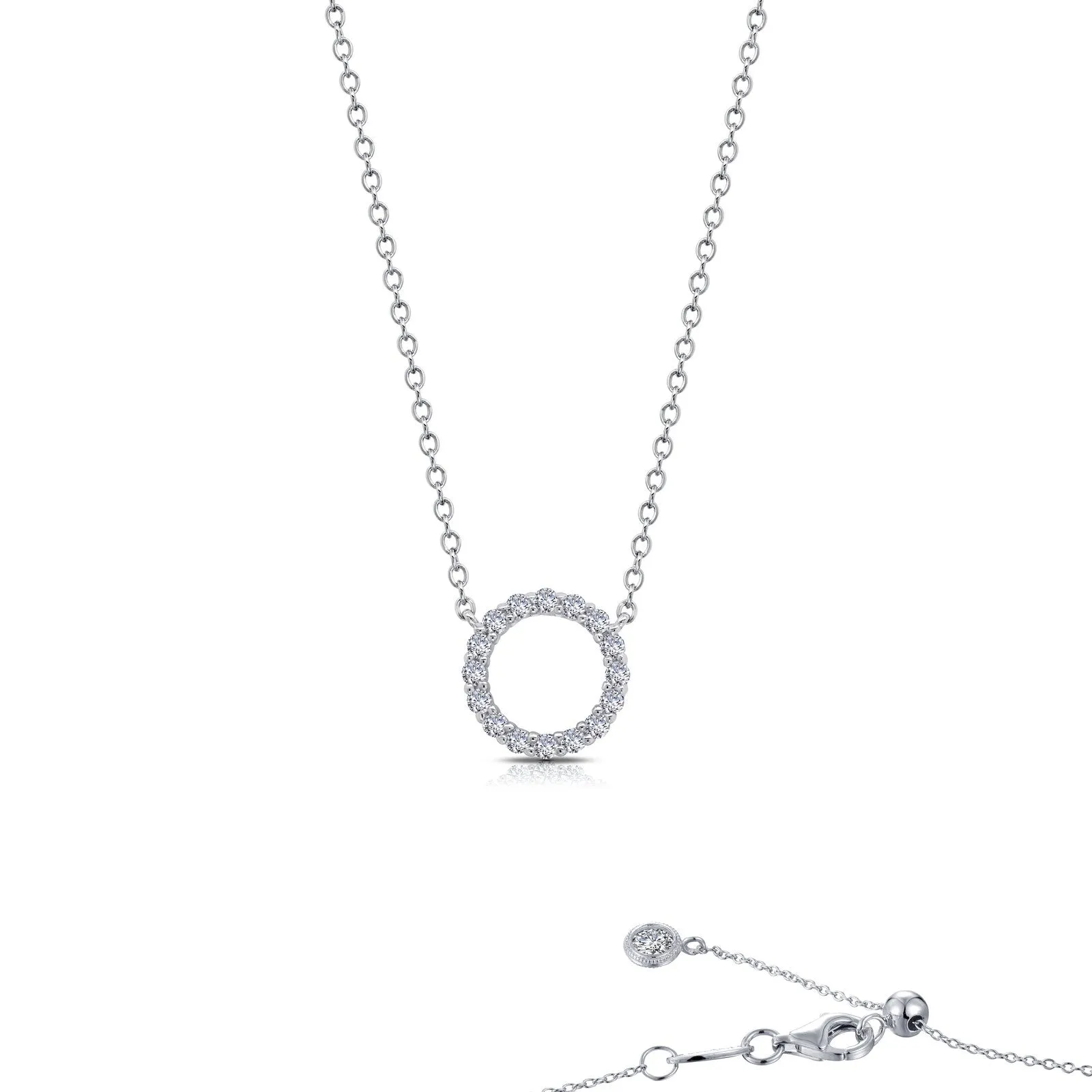 0.41 CTW Open Circle Necklace N0186CLP20
