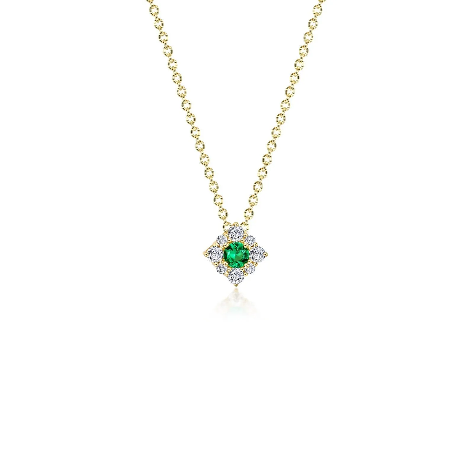 0.43 CTW Halo Necklace N0324CEG18