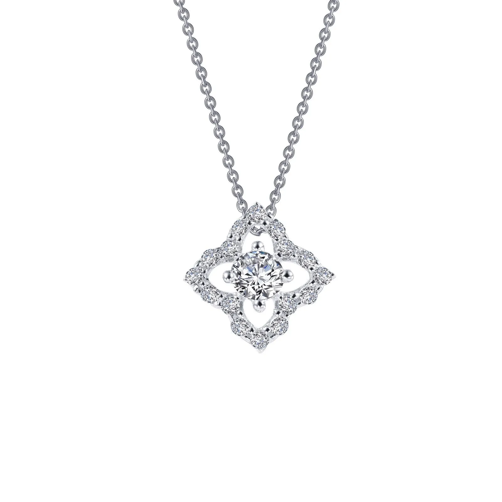 0.49 CTW Flower Necklace N0097CLP18