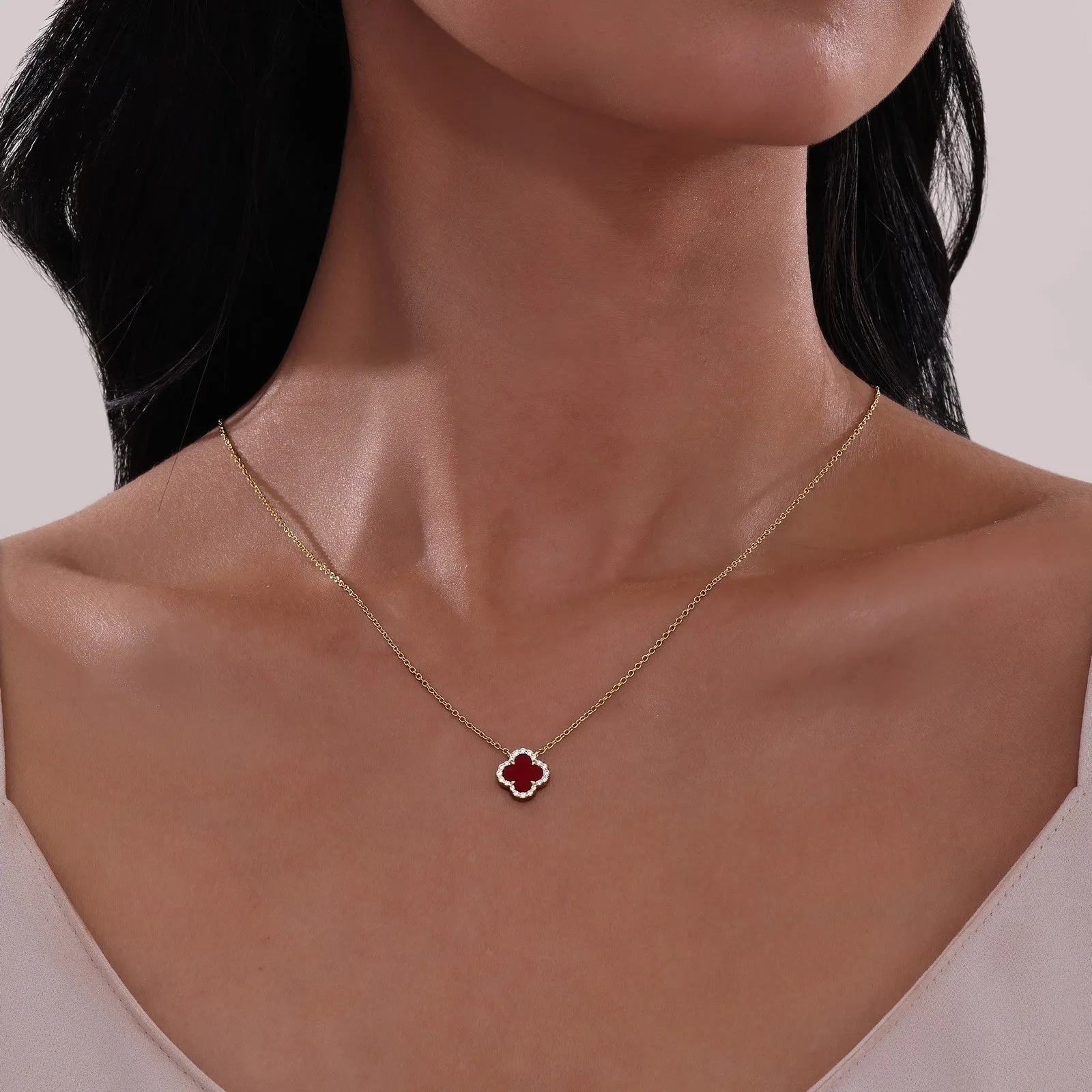 0.49 CTW Halo Necklace N0334AGG20