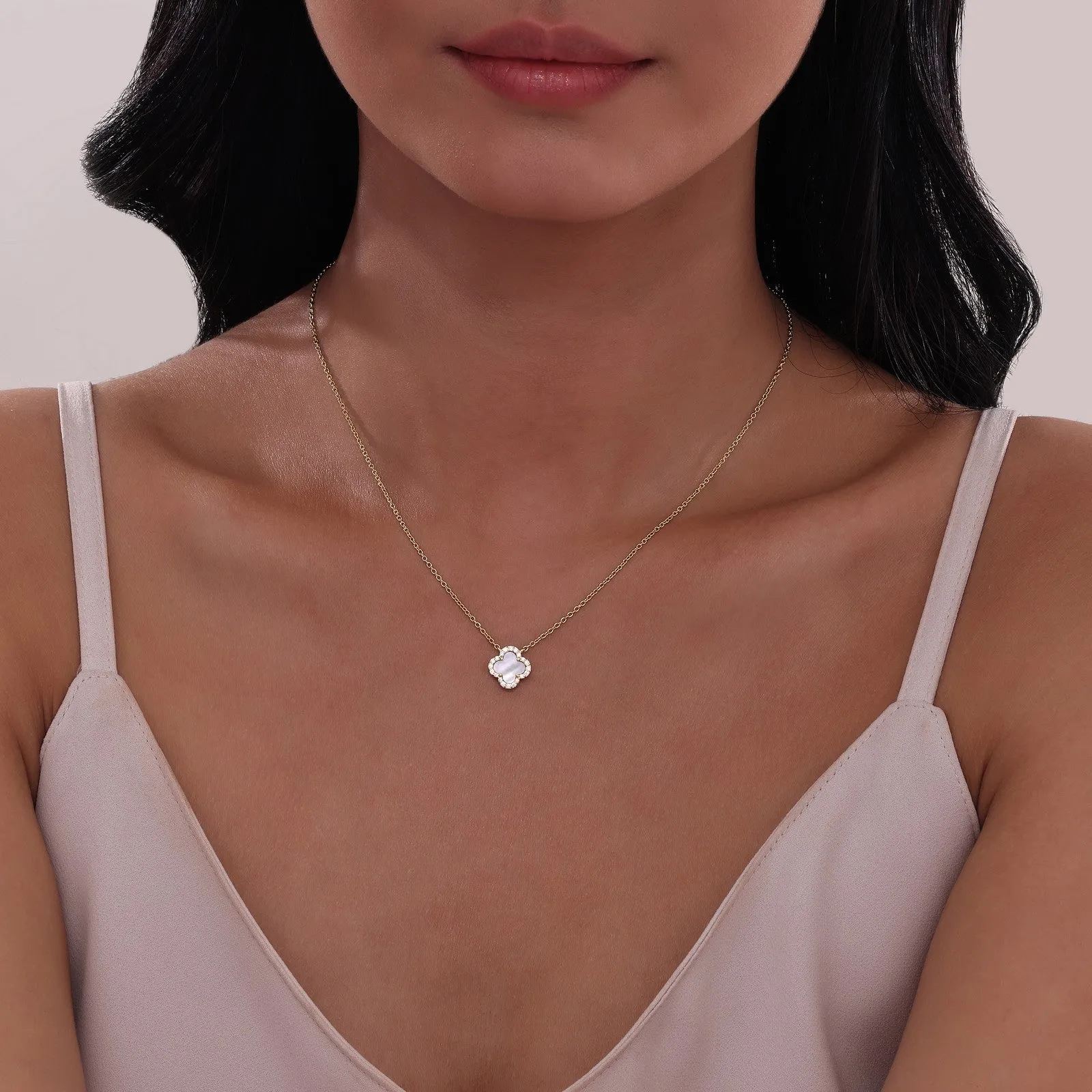 0.49 CTW Halo Necklace N0334OXG20