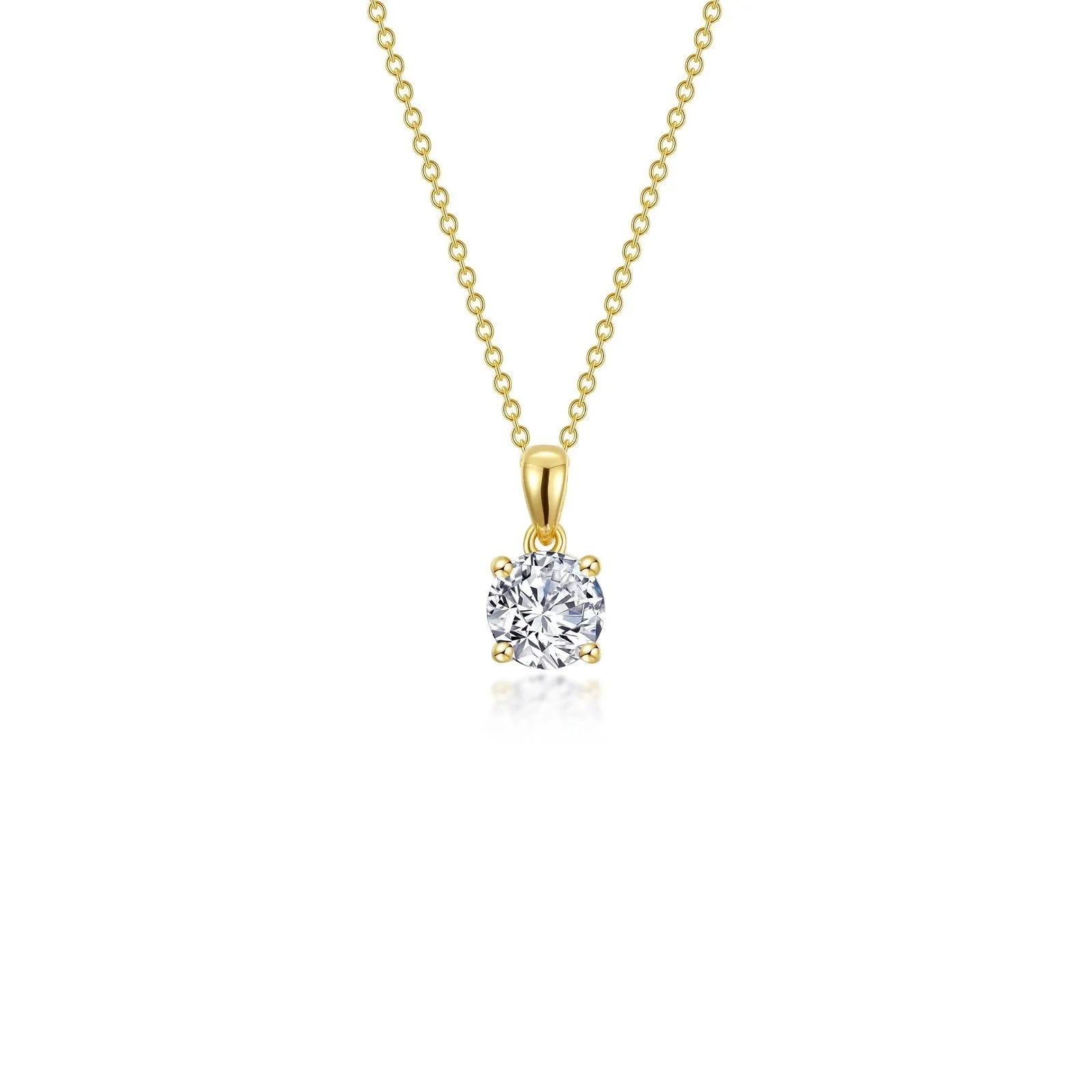 0.50 CTW 4-Prong Solitaire Necklace N0302CLG20