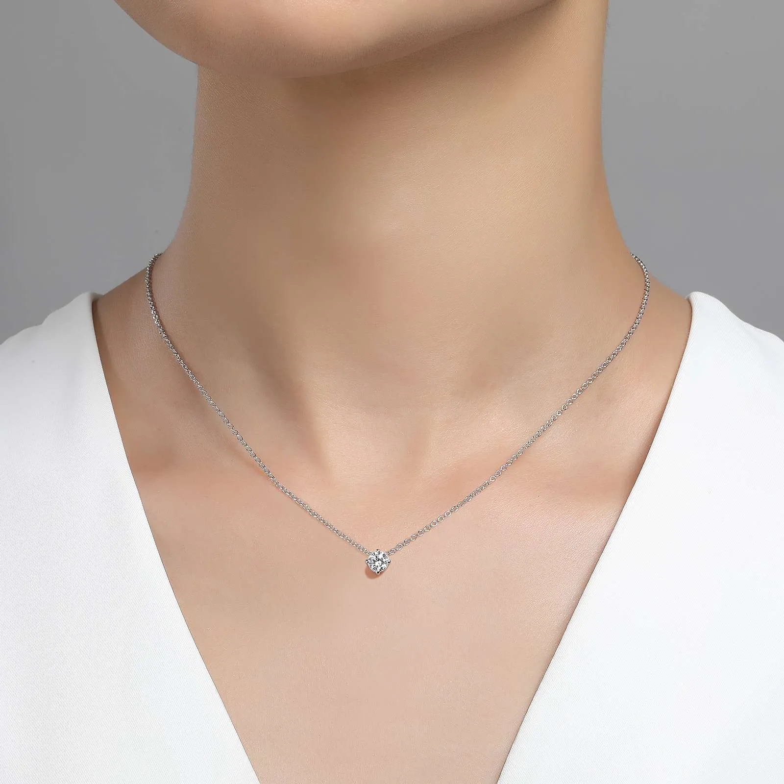 0.50 CTW Solitaire Necklace N0172CLG20