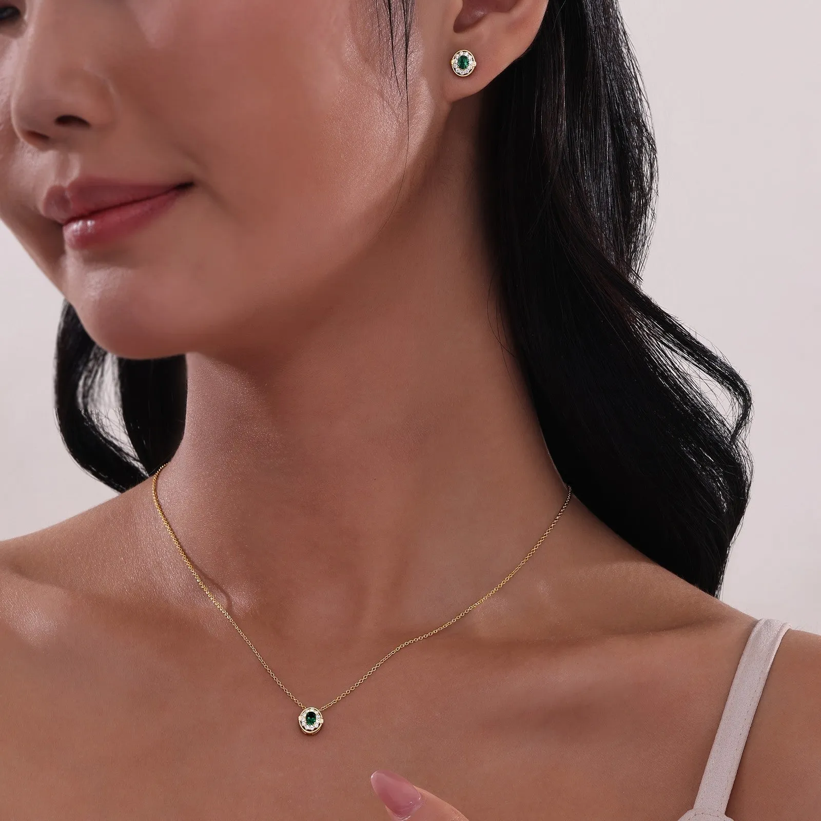 0.51 CTW Halo Necklace N0320CRP20