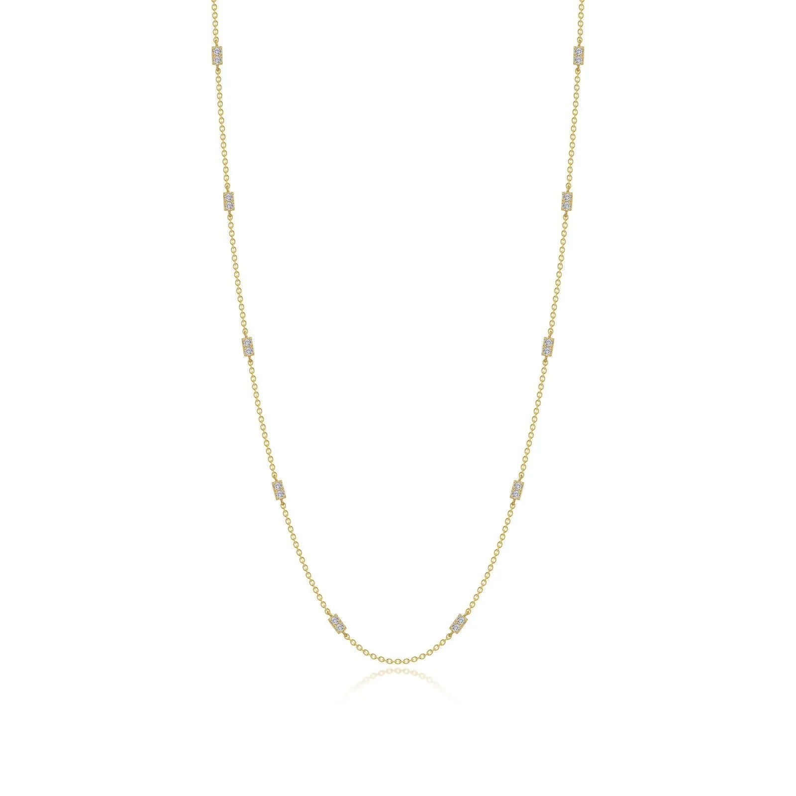 0.6 CTW Adjustable Station Necklace N0321CLG18