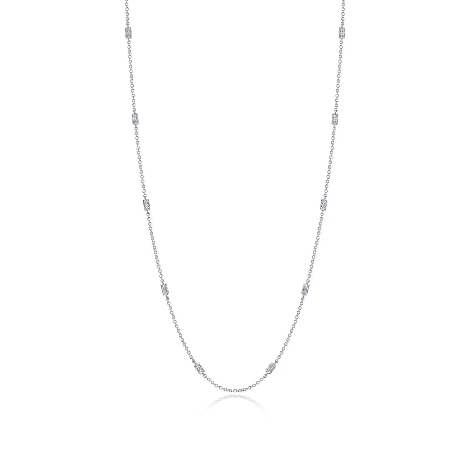 0.6 CTW Adjustable Station Necklace N0321CLP18