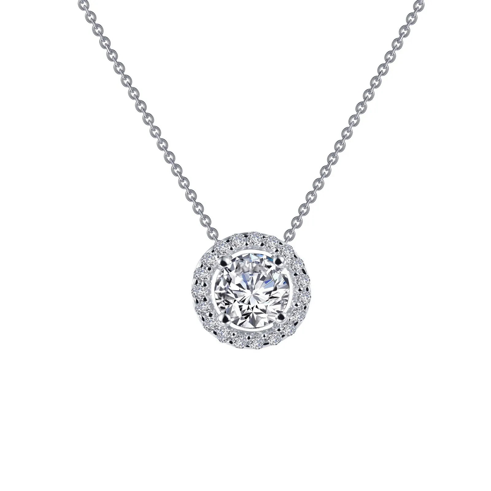 0.62 CTW Round Halo Necklace N0104CLP18