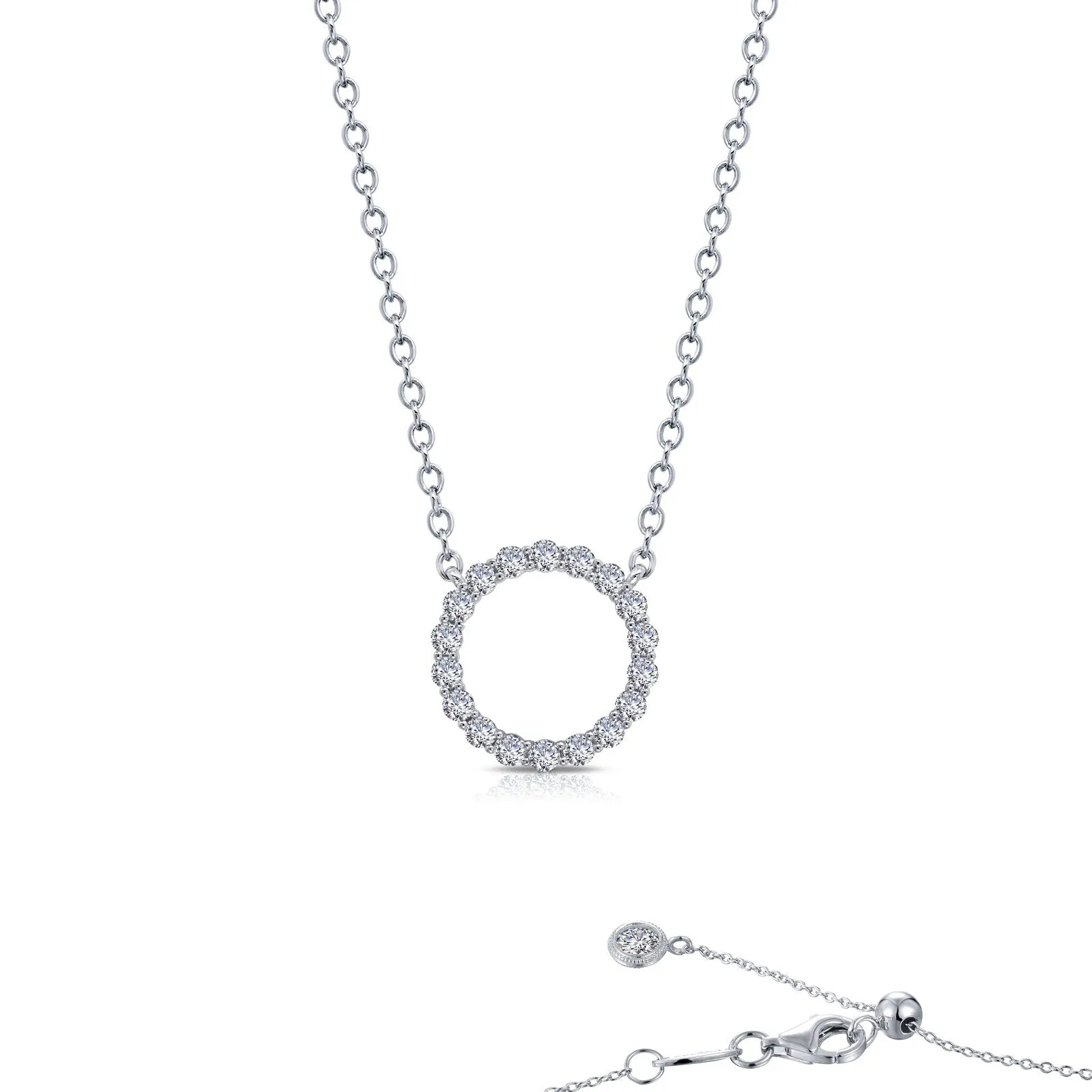 0.63 CTW Open Circle Necklace N0188CLP20