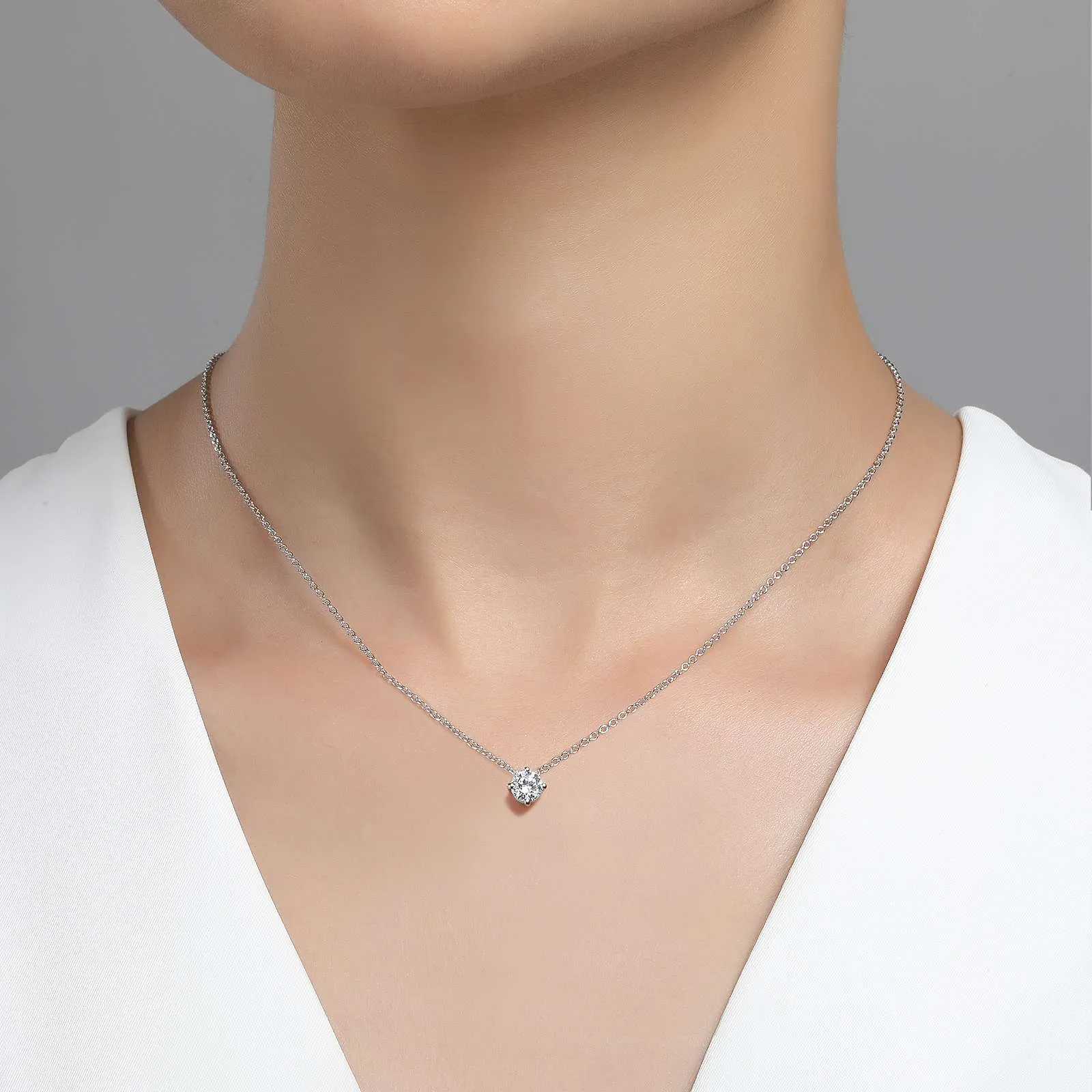 0.65 CTW Solitaire Necklace N0152CLP20