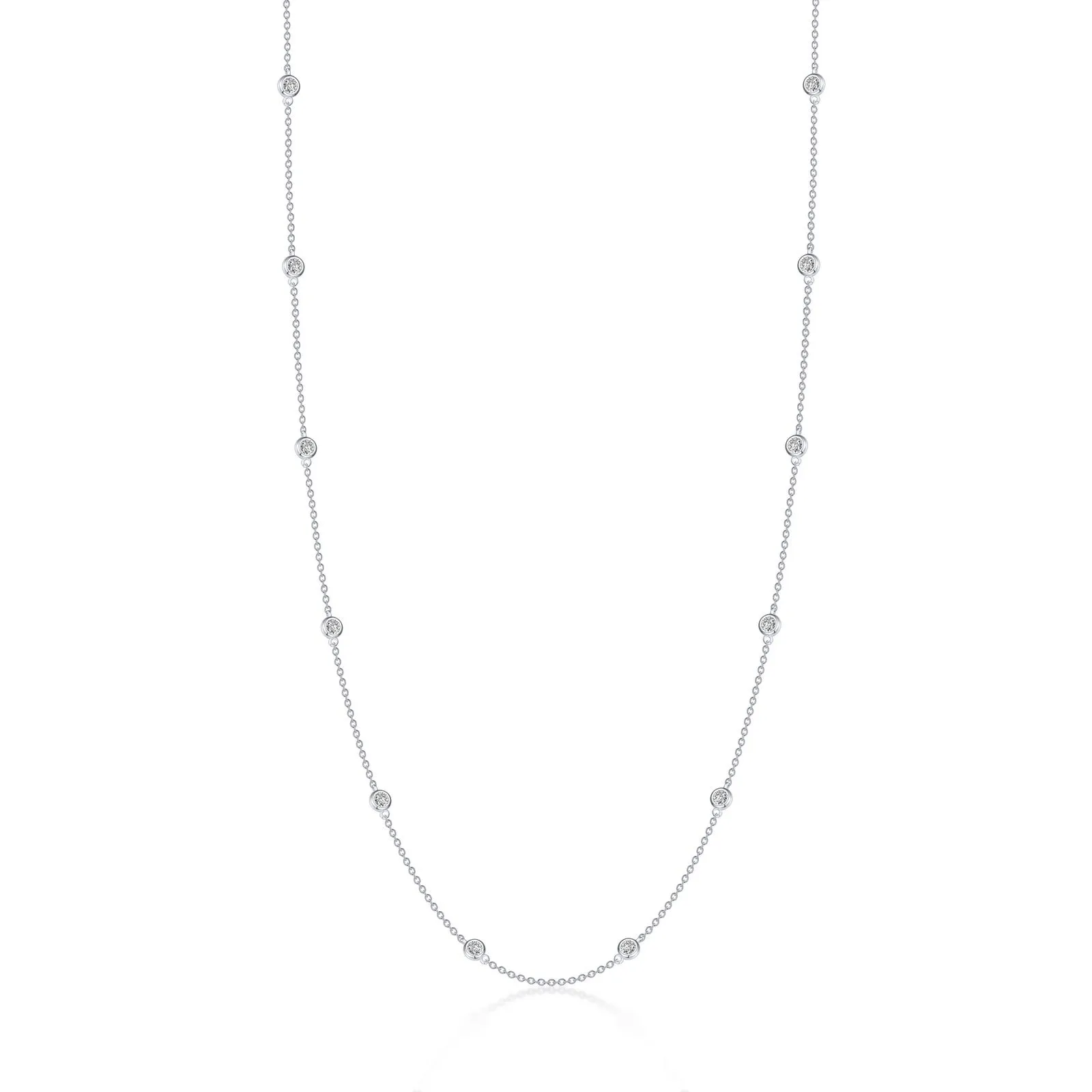 0.73 CTW Station Necklace N0219CLP18