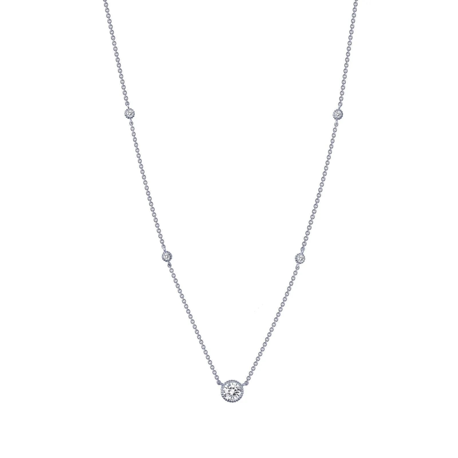 0.78 CTW Station Necklace N0039CLP18
