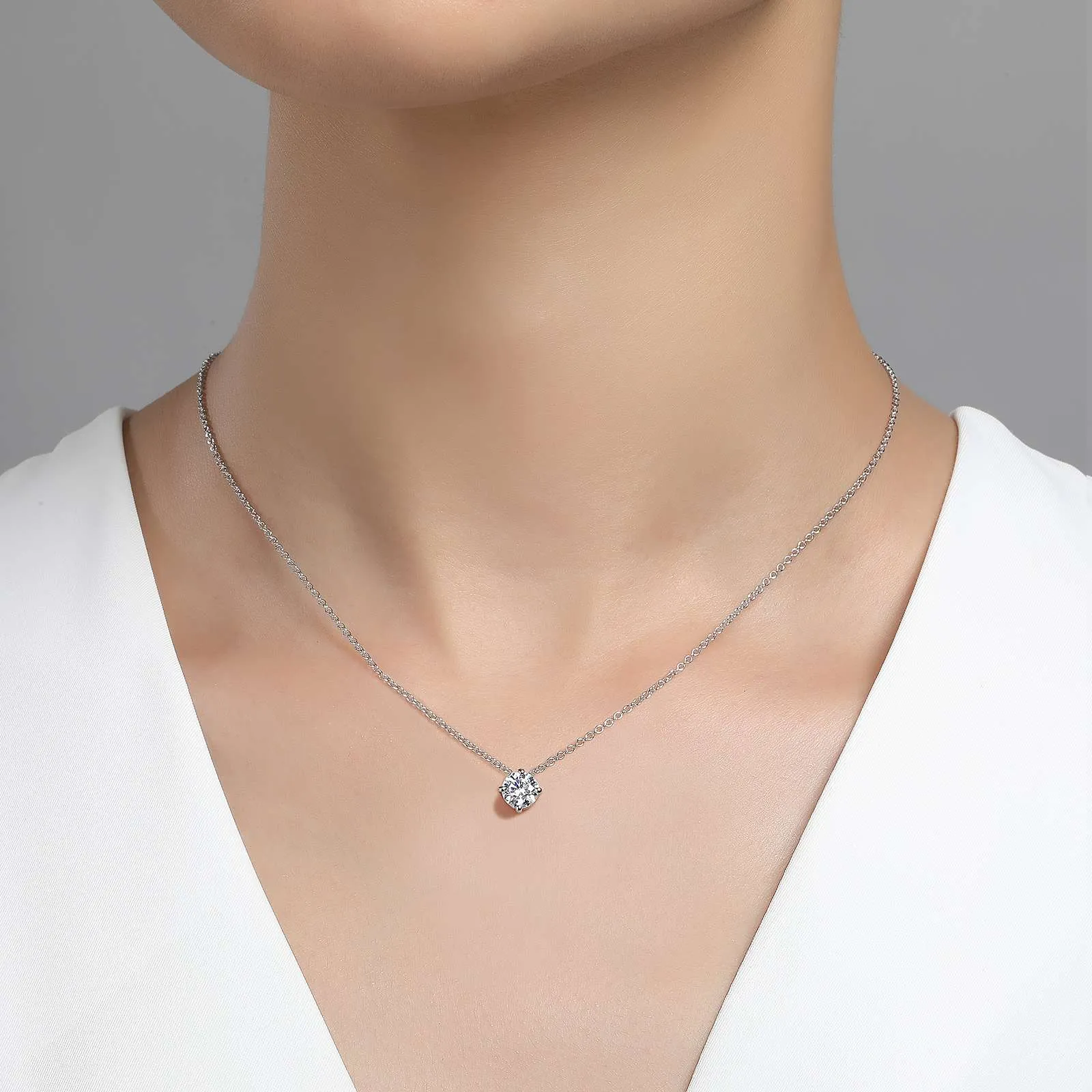 0.85 CTW Solitaire Necklace N0173CLP20
