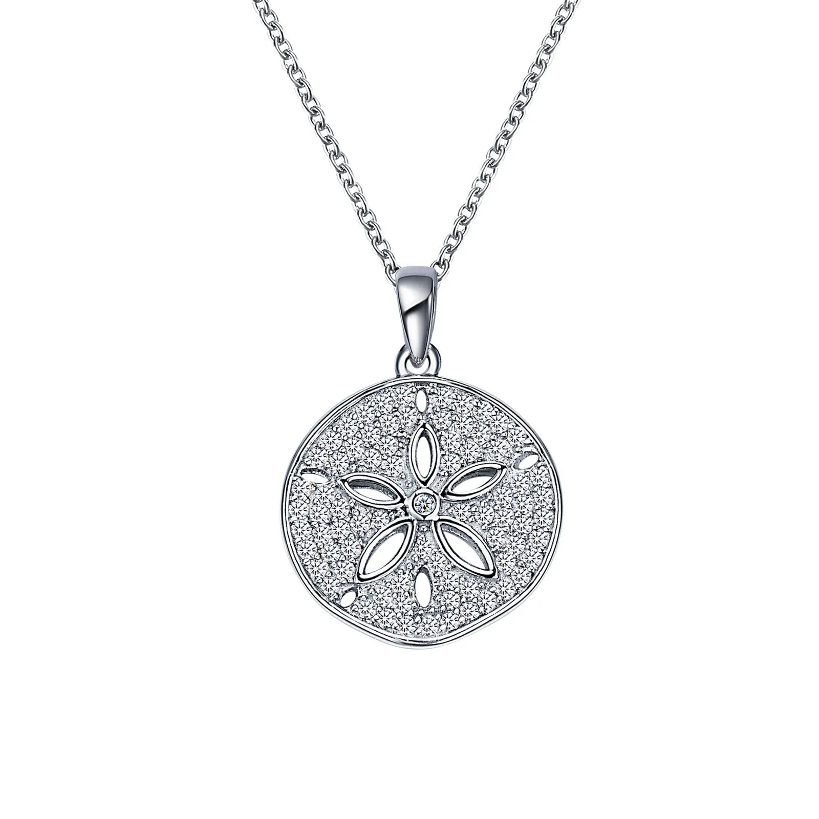 0.99 CTW Sand Dollar Necklace N0164CLP20