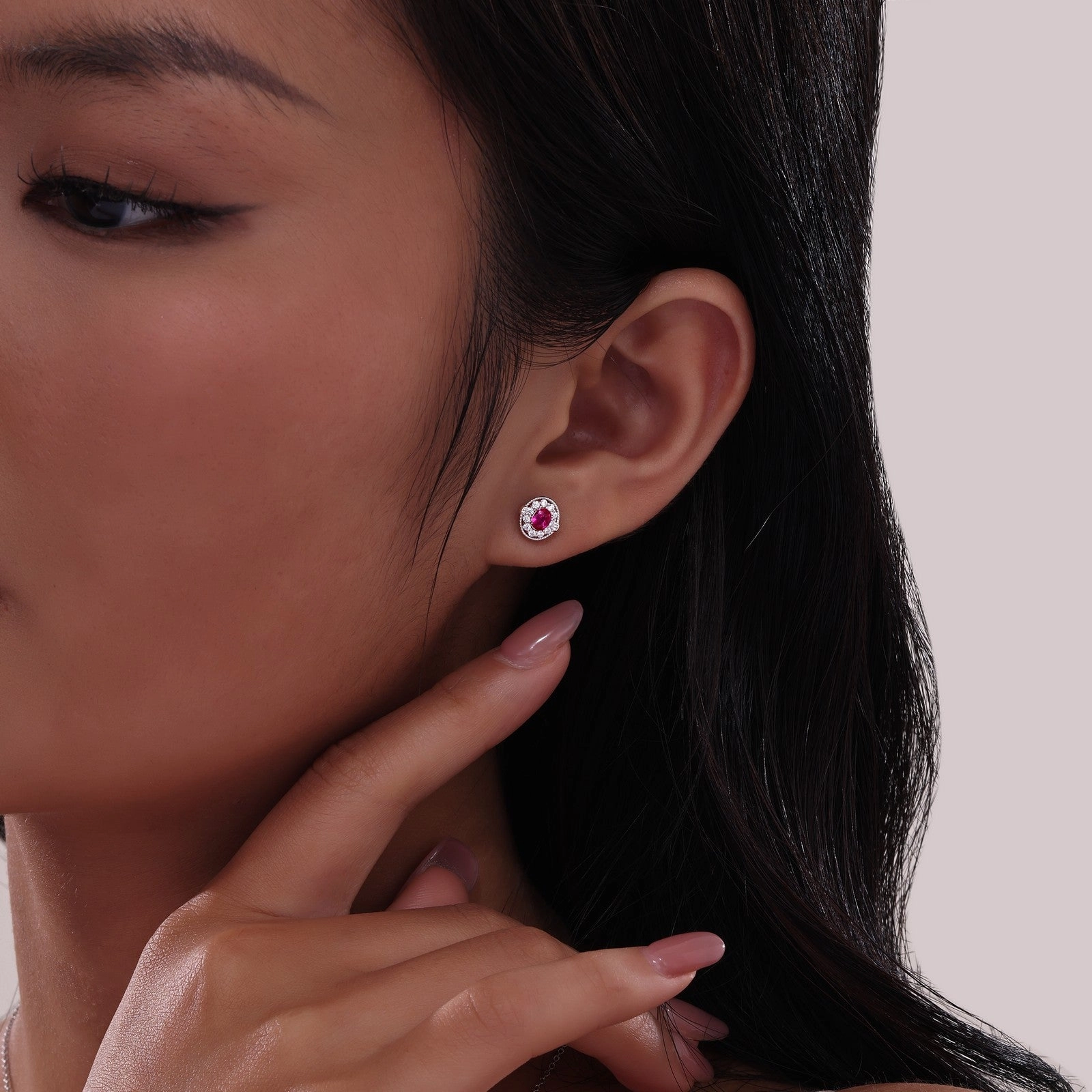 0.52 CTW Halo Stud Earrings E0592CEG00