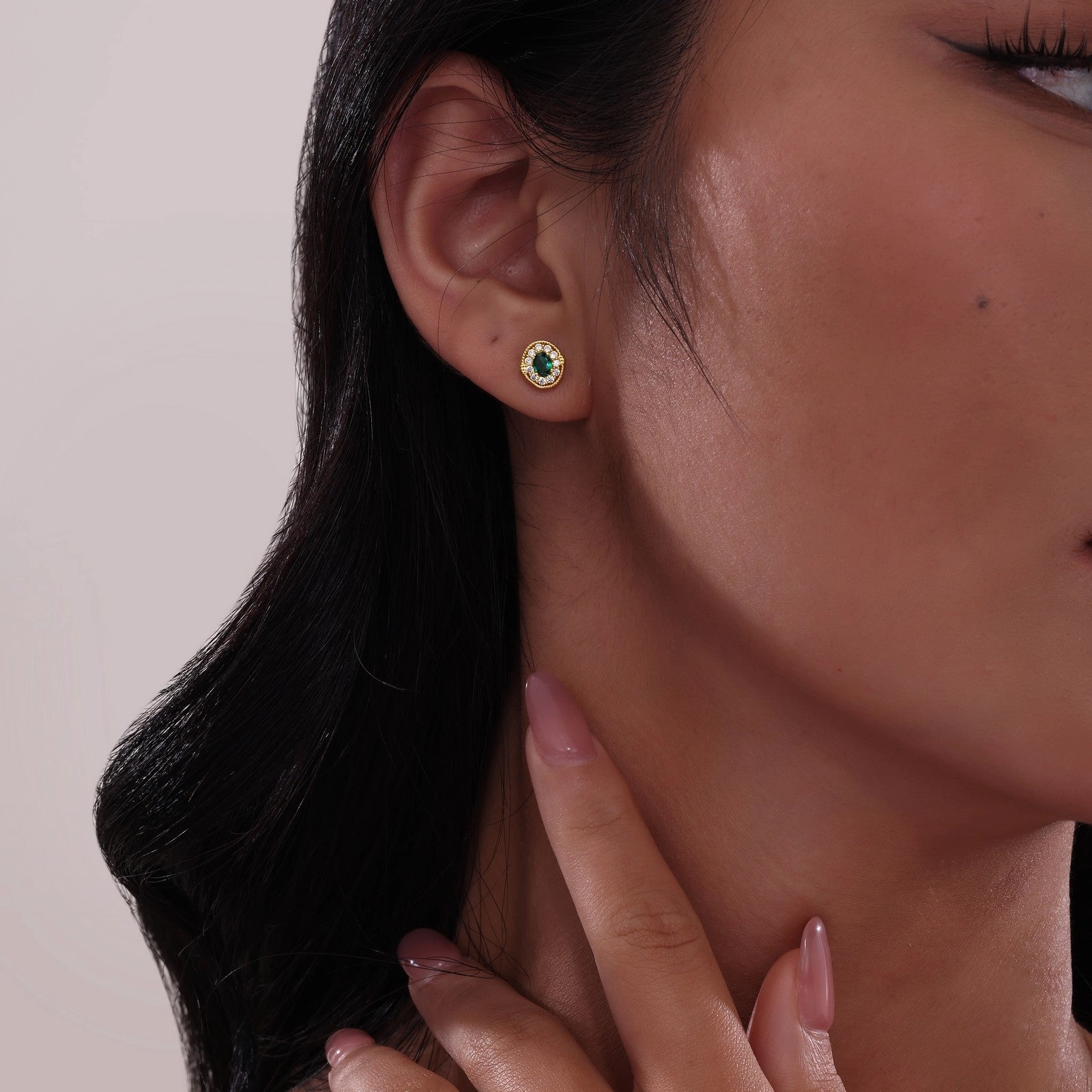 0.52 CTW Halo Stud Earrings E0592CSP00