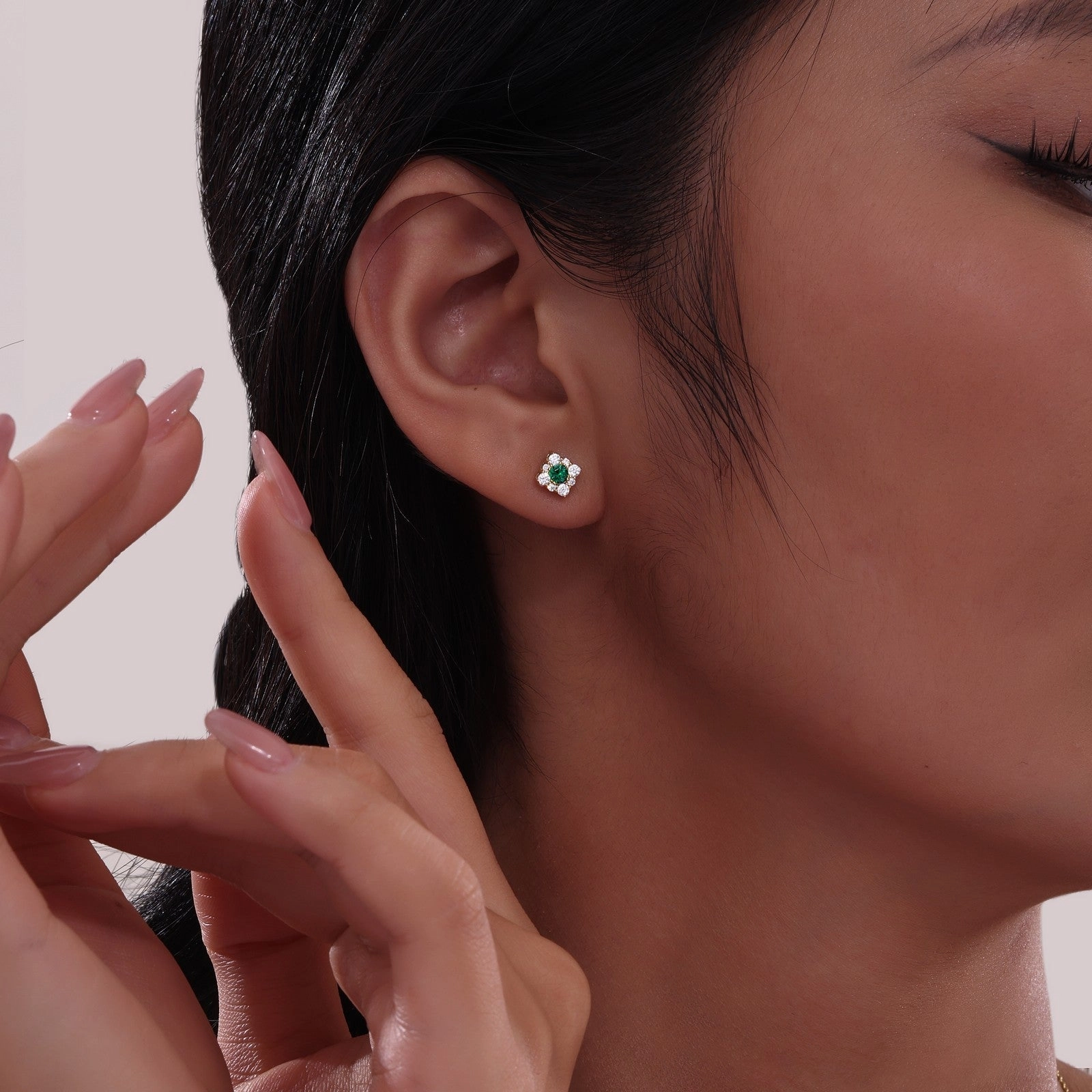 0.54 CTW Halo Stud Earrings E0596CSP00