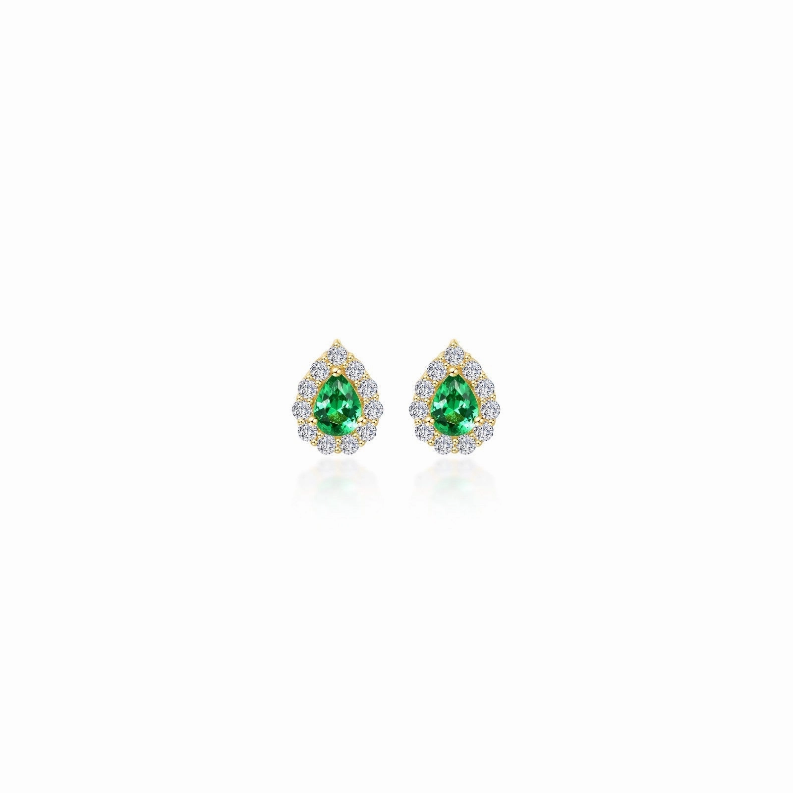 0.72 CTW Pear-shaped Halo Stud Earrings E0597CEG00