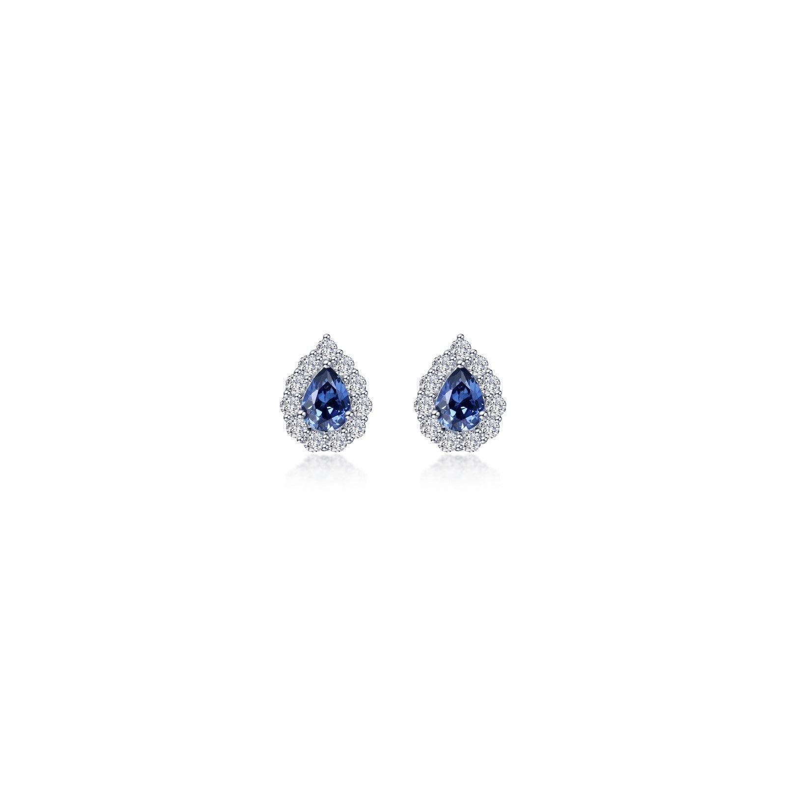 0.72 CTW Pear-shaped Halo Stud Earrings E0597CSP00