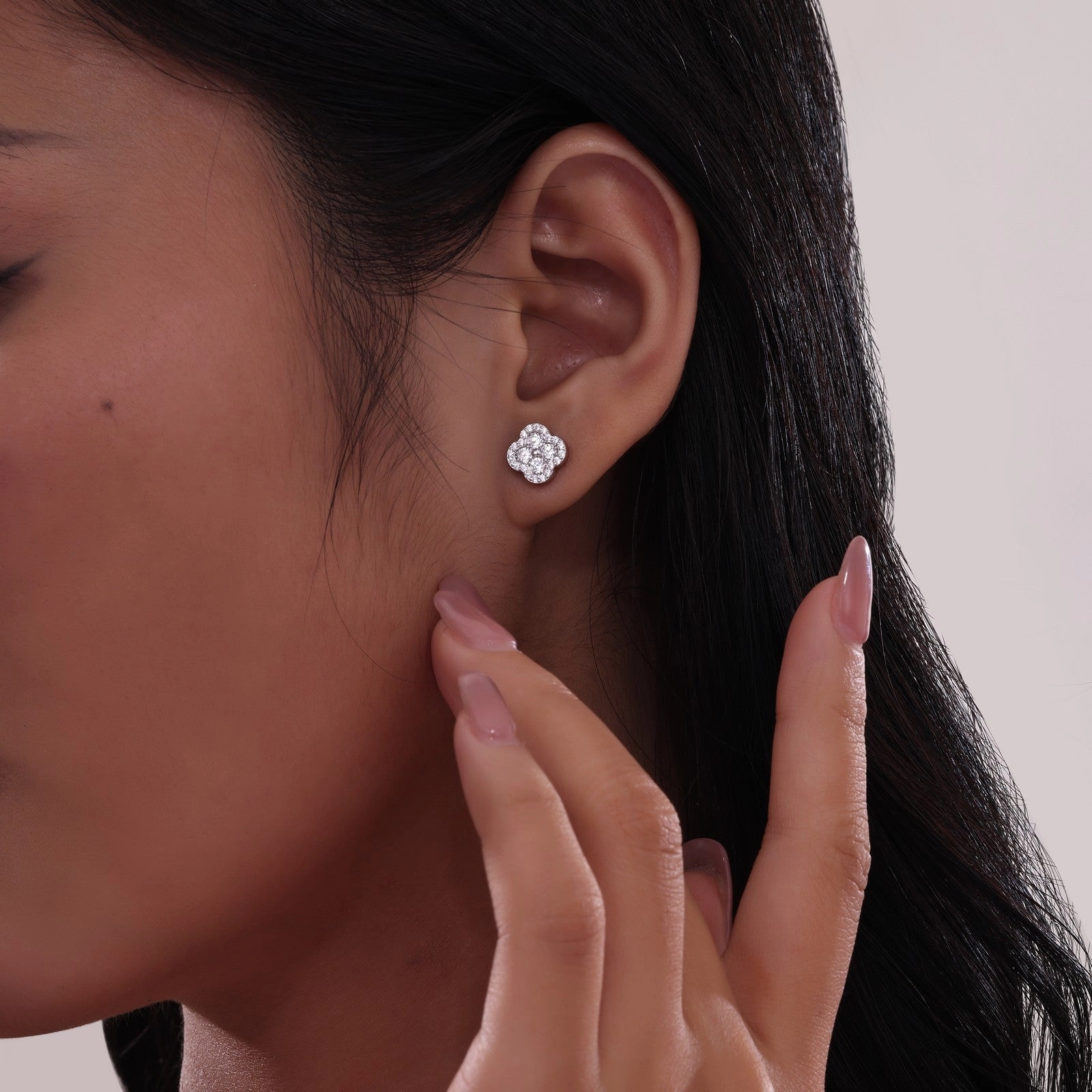 0.8 CTW Halo Stud Earrings E0610CLP00