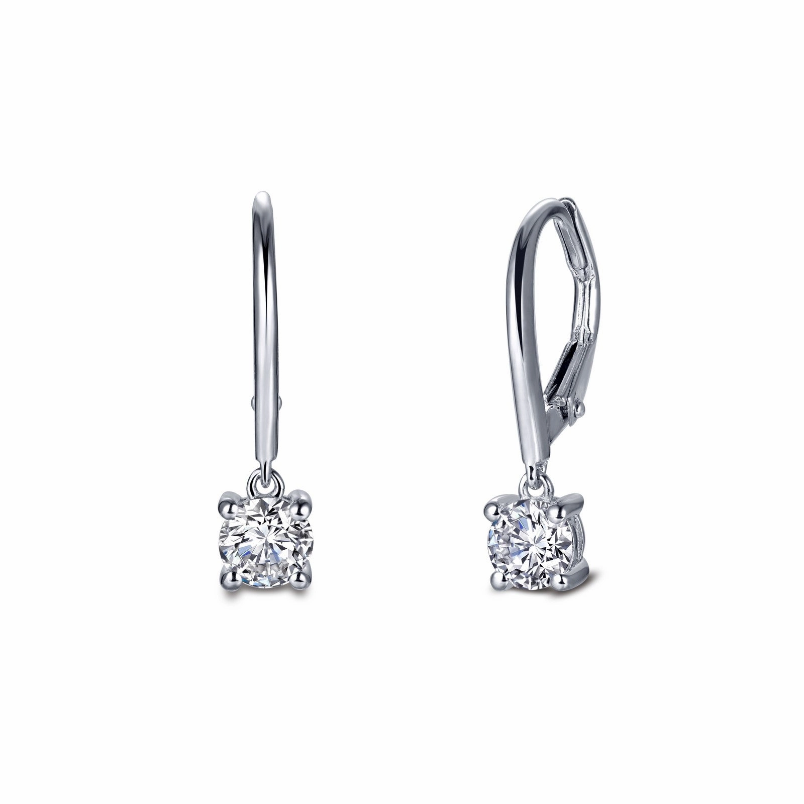 0.92 CTW Leverback Solitaire Drop Earrings E0386CLP00