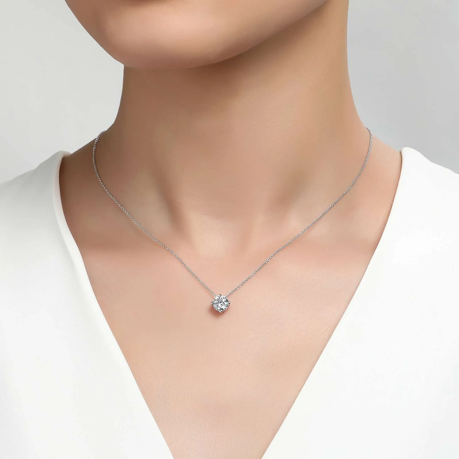 1.0 CTW Solitaire Necklace N0154CLP20