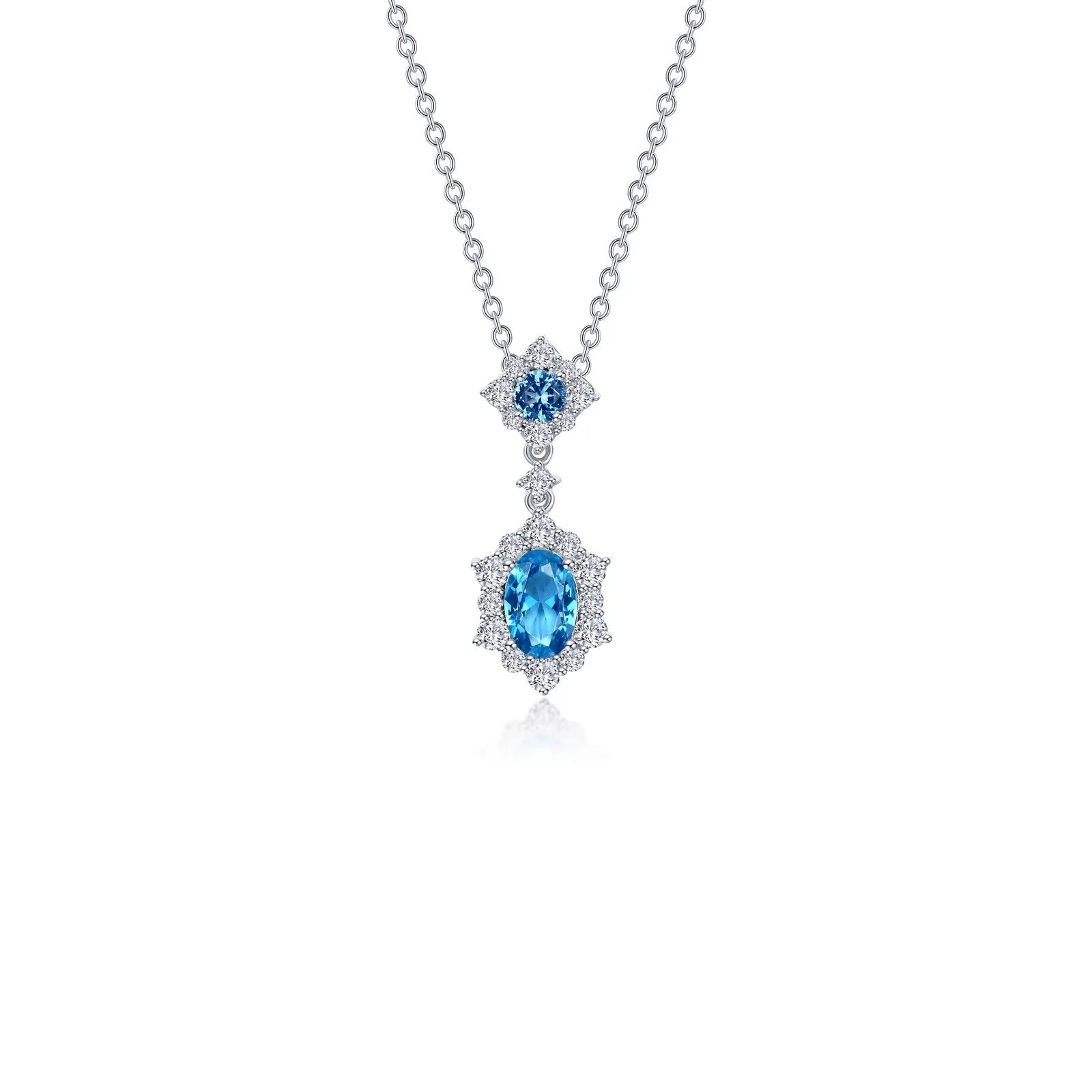 1.02 CTW Oval Halo Necklace N0322BTP20
