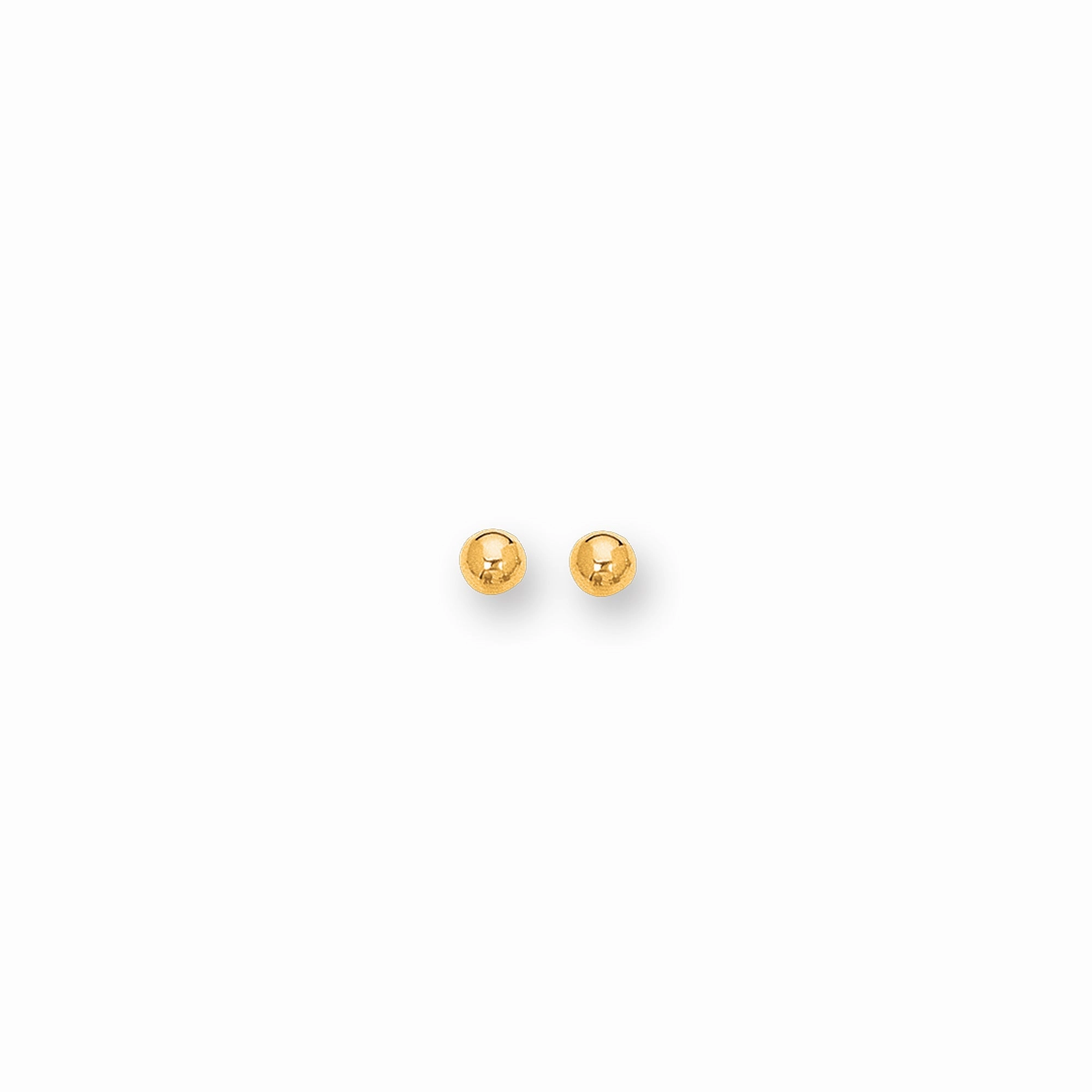10K Gold Polished Ball Stud Earring