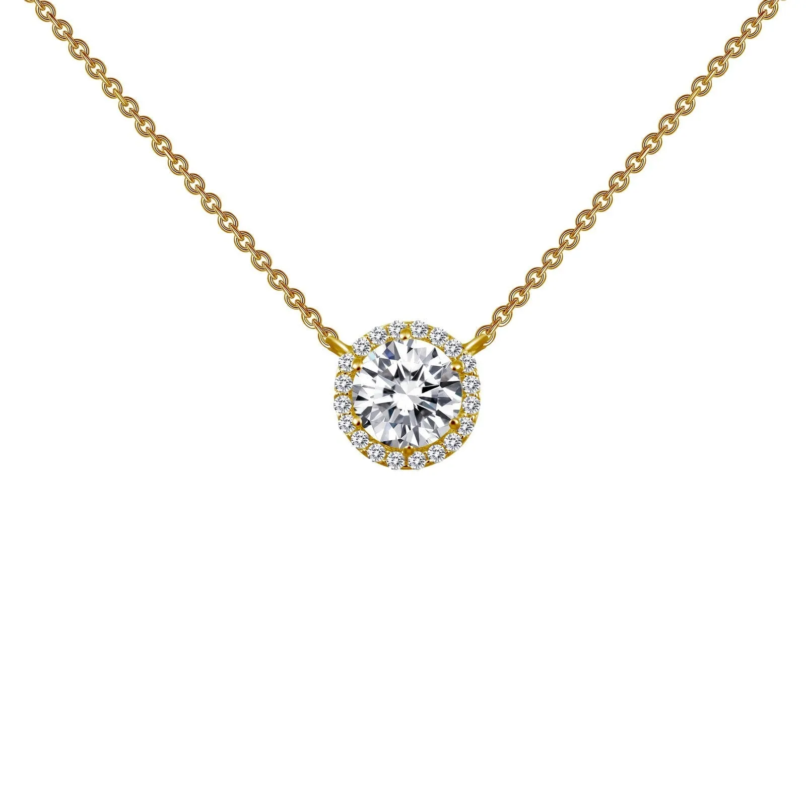 1.23 CTW Halo Necklace N0038CLG18