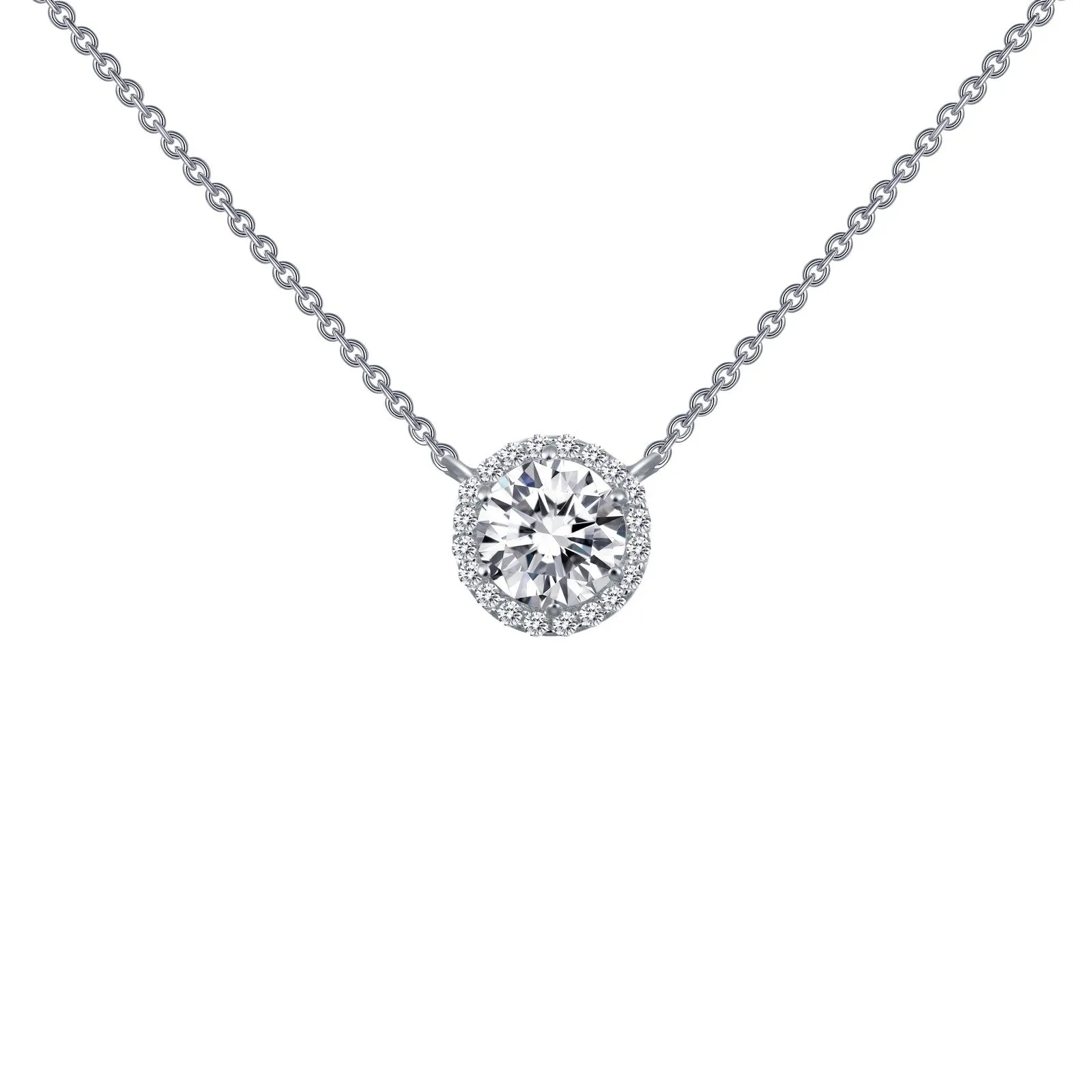 1.23 CTW Halo Necklace N0038CLP18