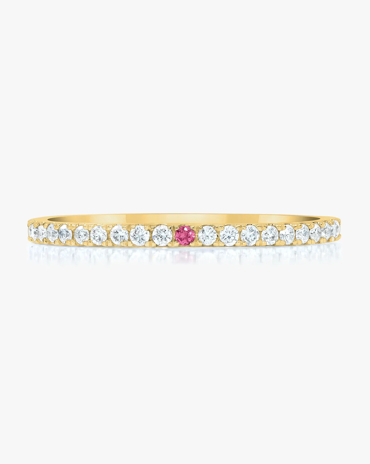 1.3 mm Personalized Perfect Pav Diamond Ring