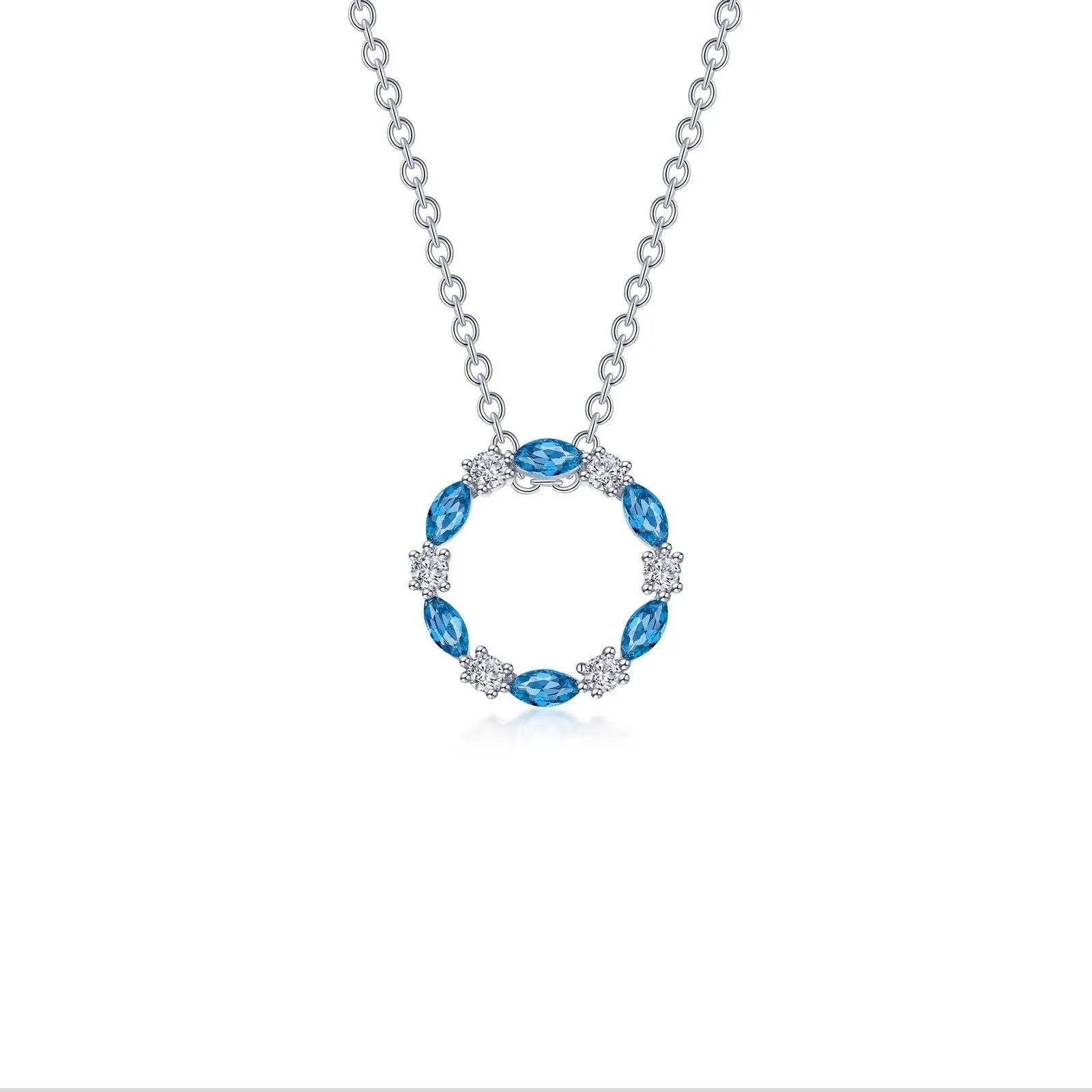 1.45 CTW Open Circle Necklace N0328BTP20