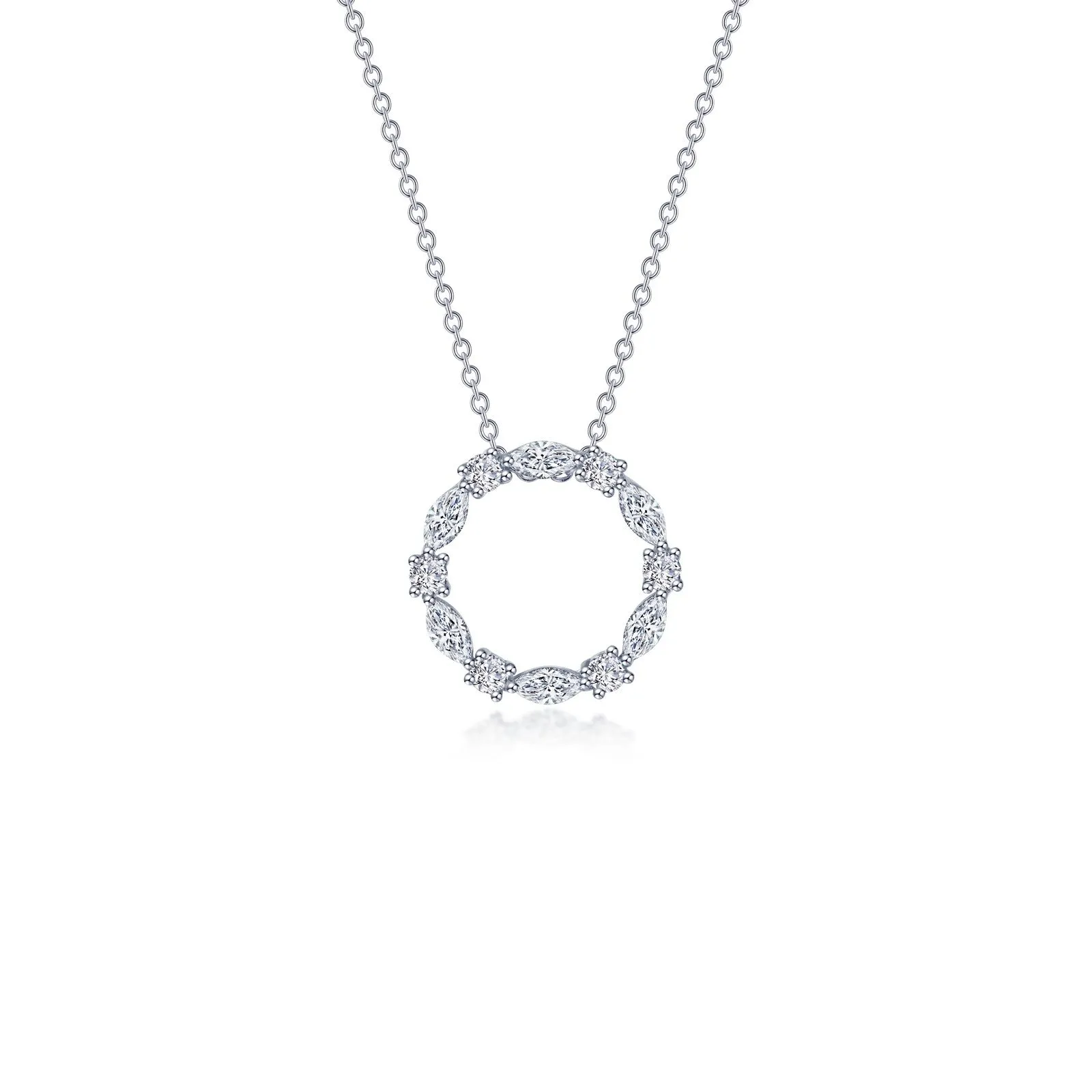 1.45 CTW Open Circle Necklace N0328CLP20