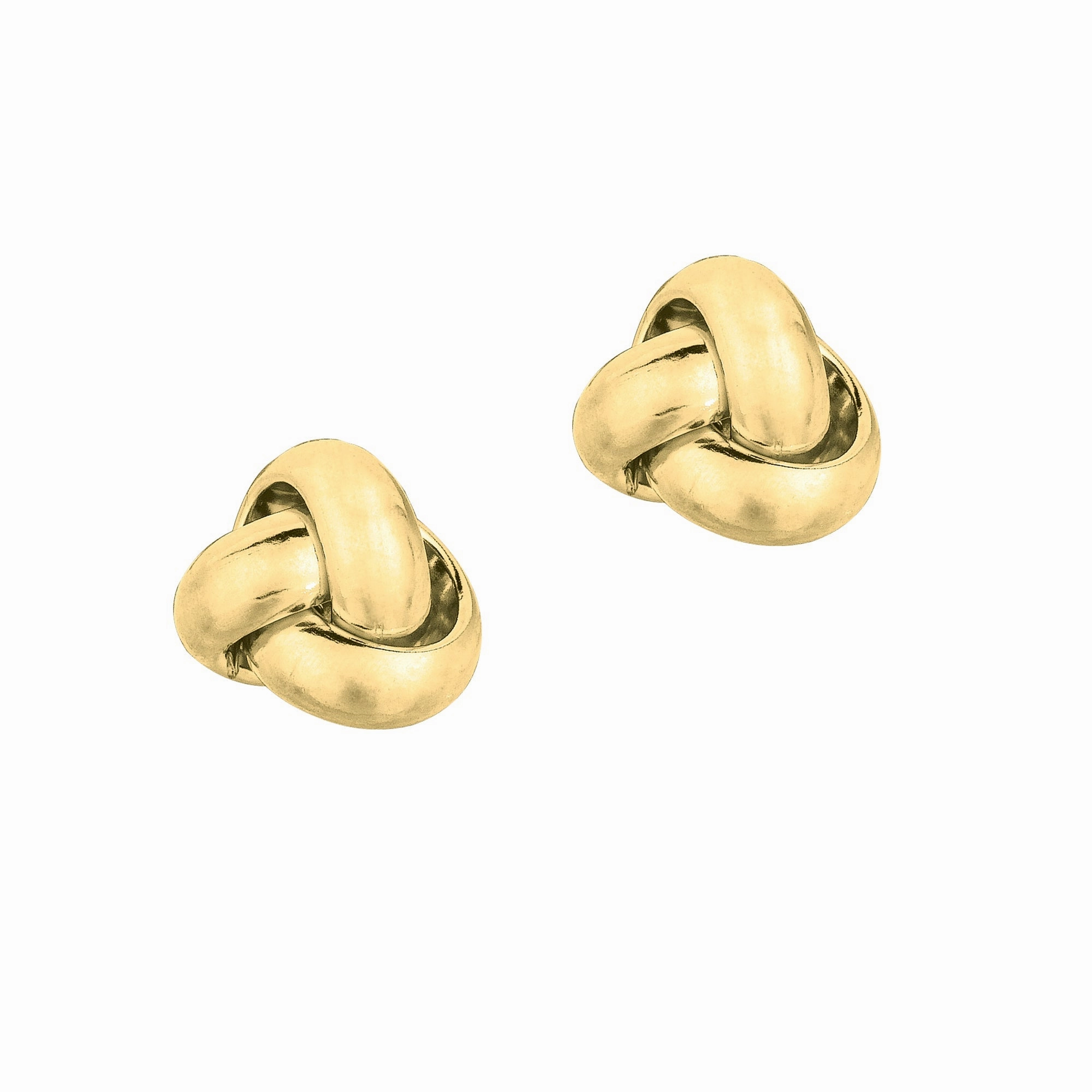 14K Gold Classic Polished Love Knot Stud Earring