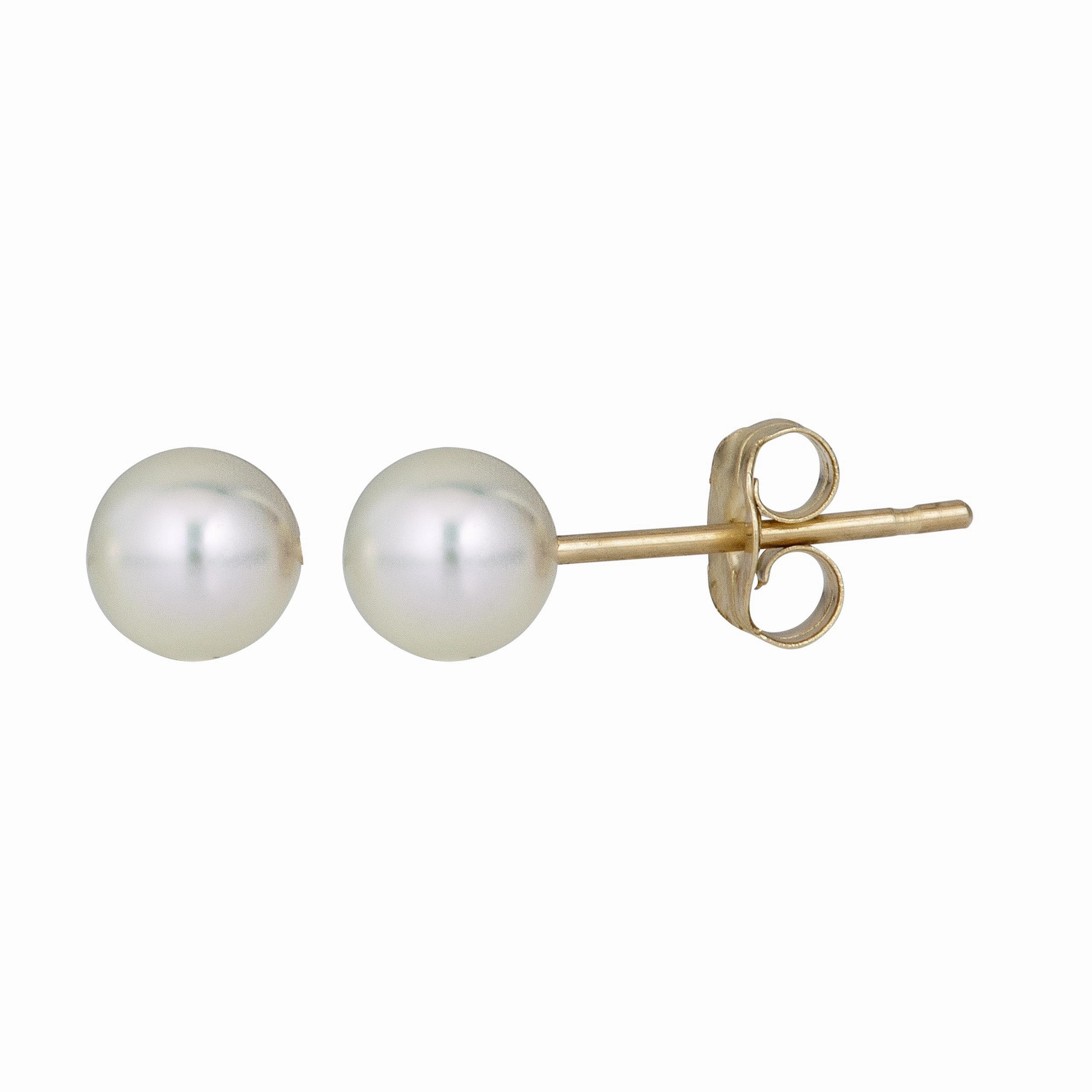 14K Gold Pearl Stud Earring