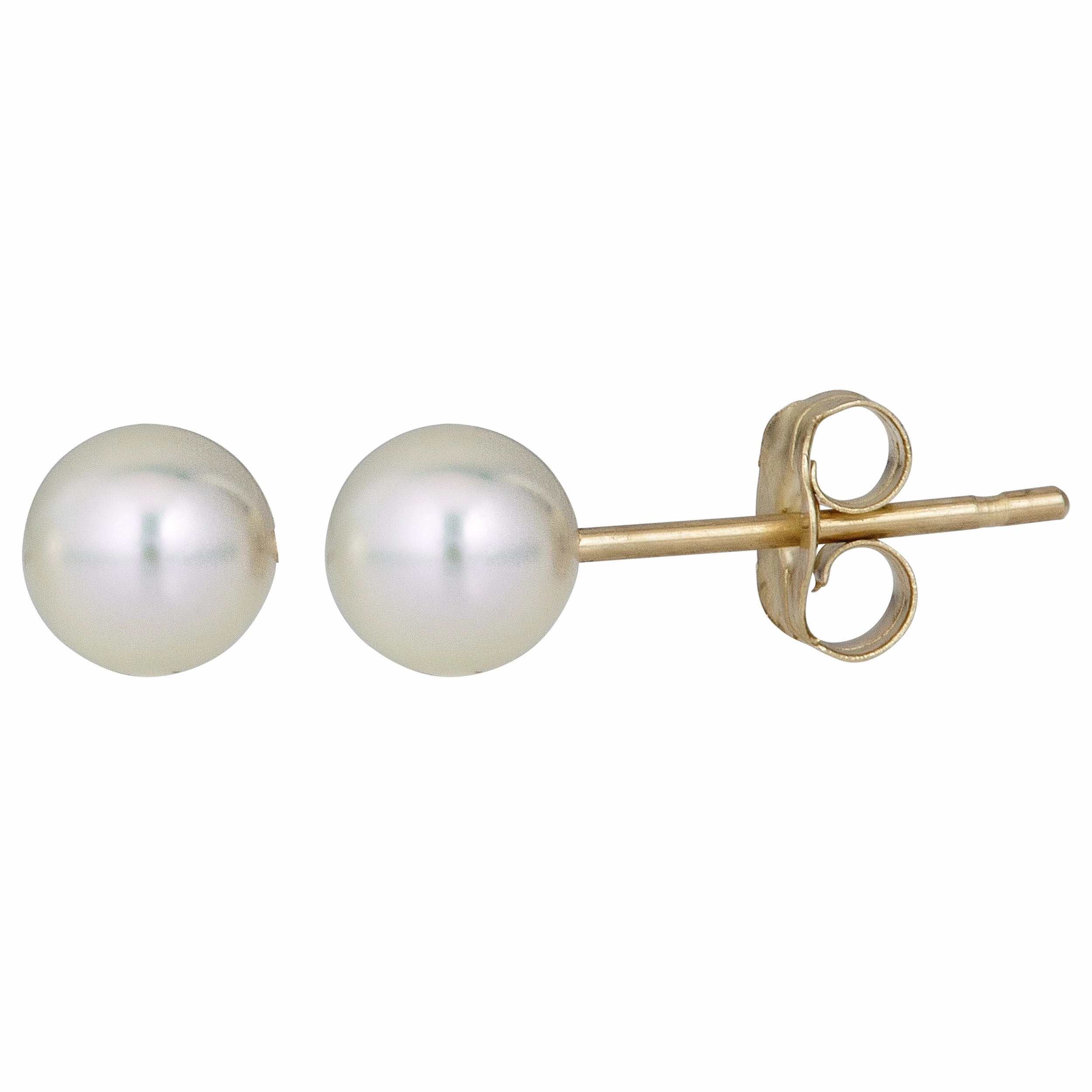 14K Gold Pearl Stud Earring