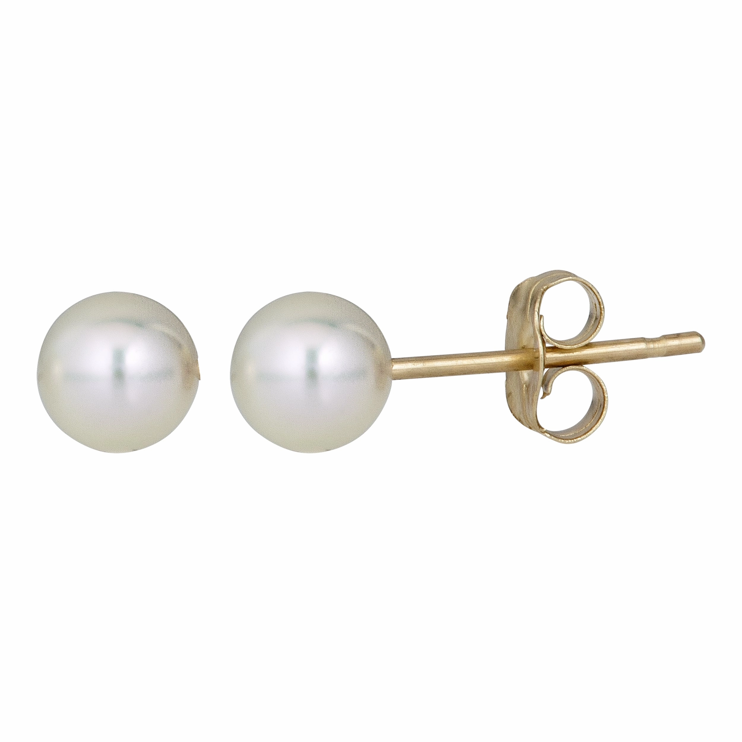 14K Gold Pearl Stud Earring