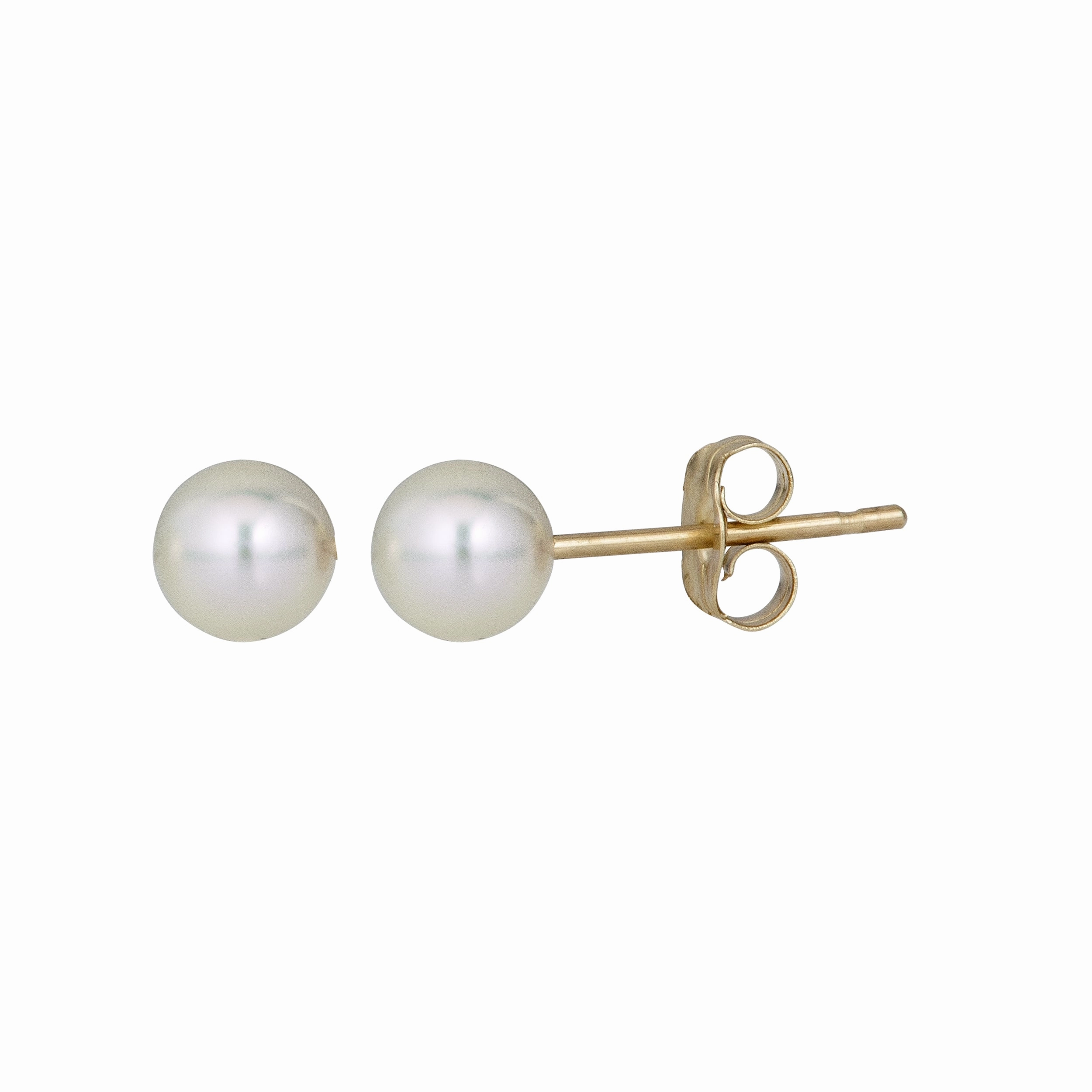 14K Gold Pearl Stud Earring