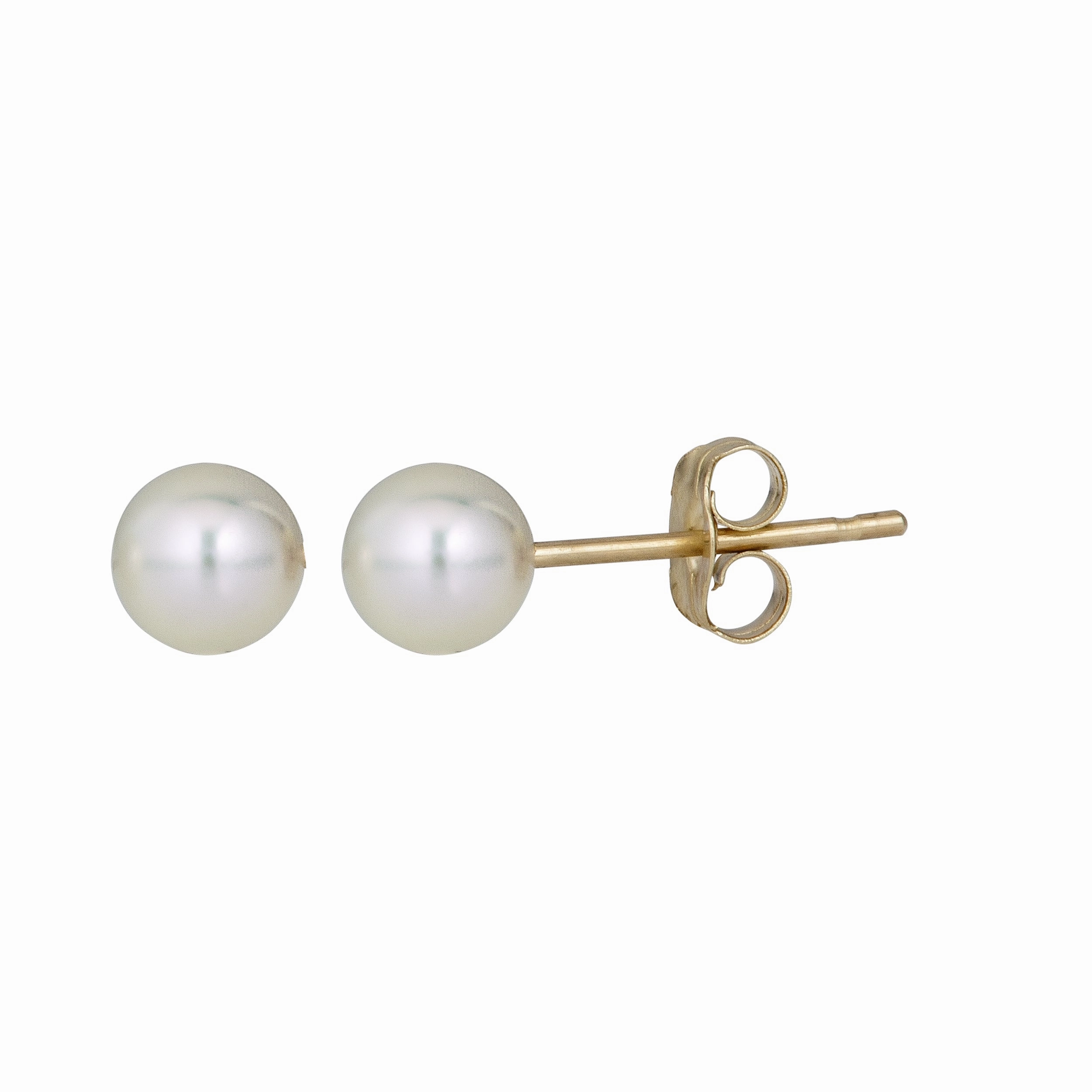 14K Gold Pearl Stud Earring