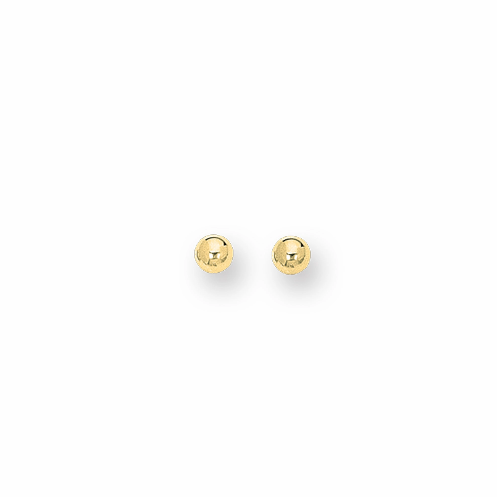 14K Gold Polished 10mm Post Earring
