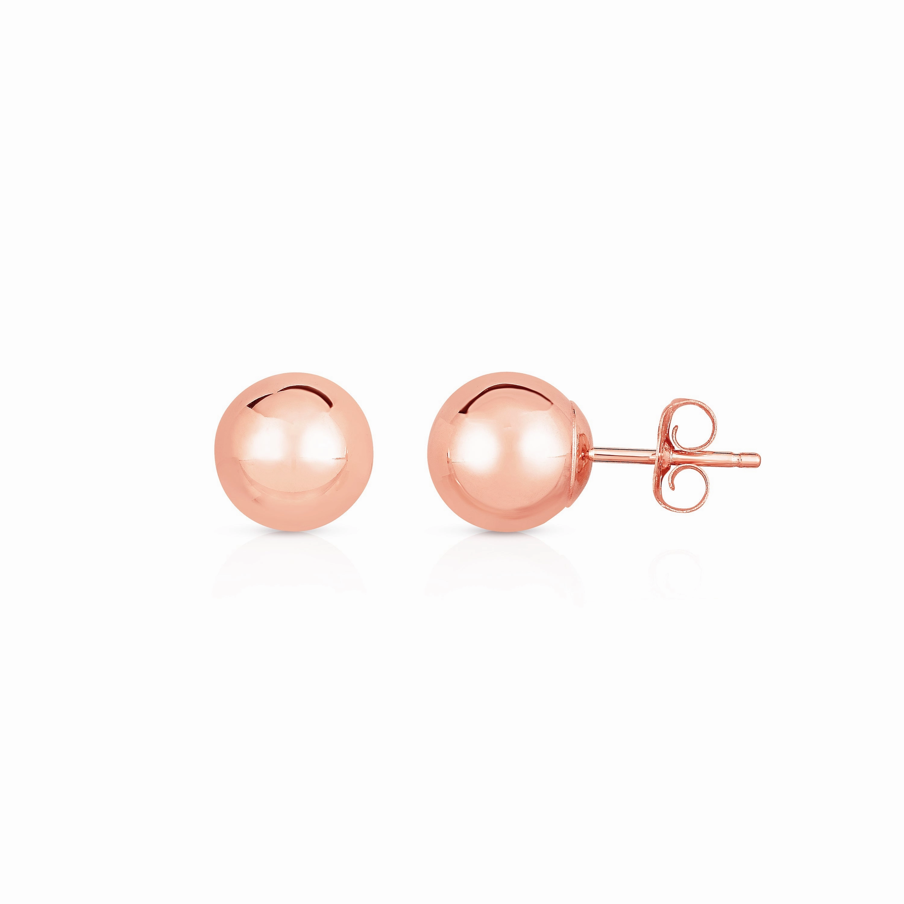 14K Gold Polished 10mm Post Earring