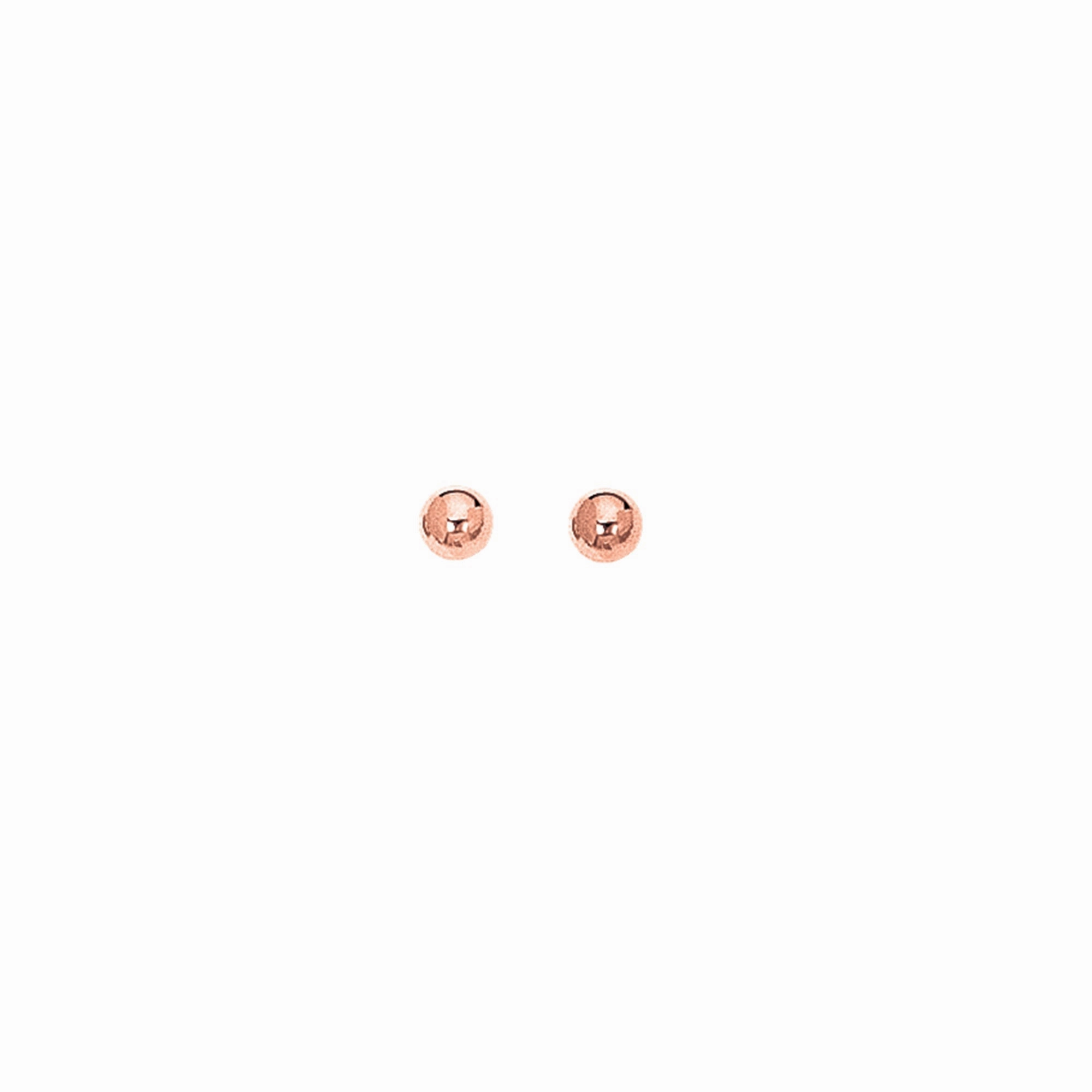 14K Gold Polished 10mm Post Earring