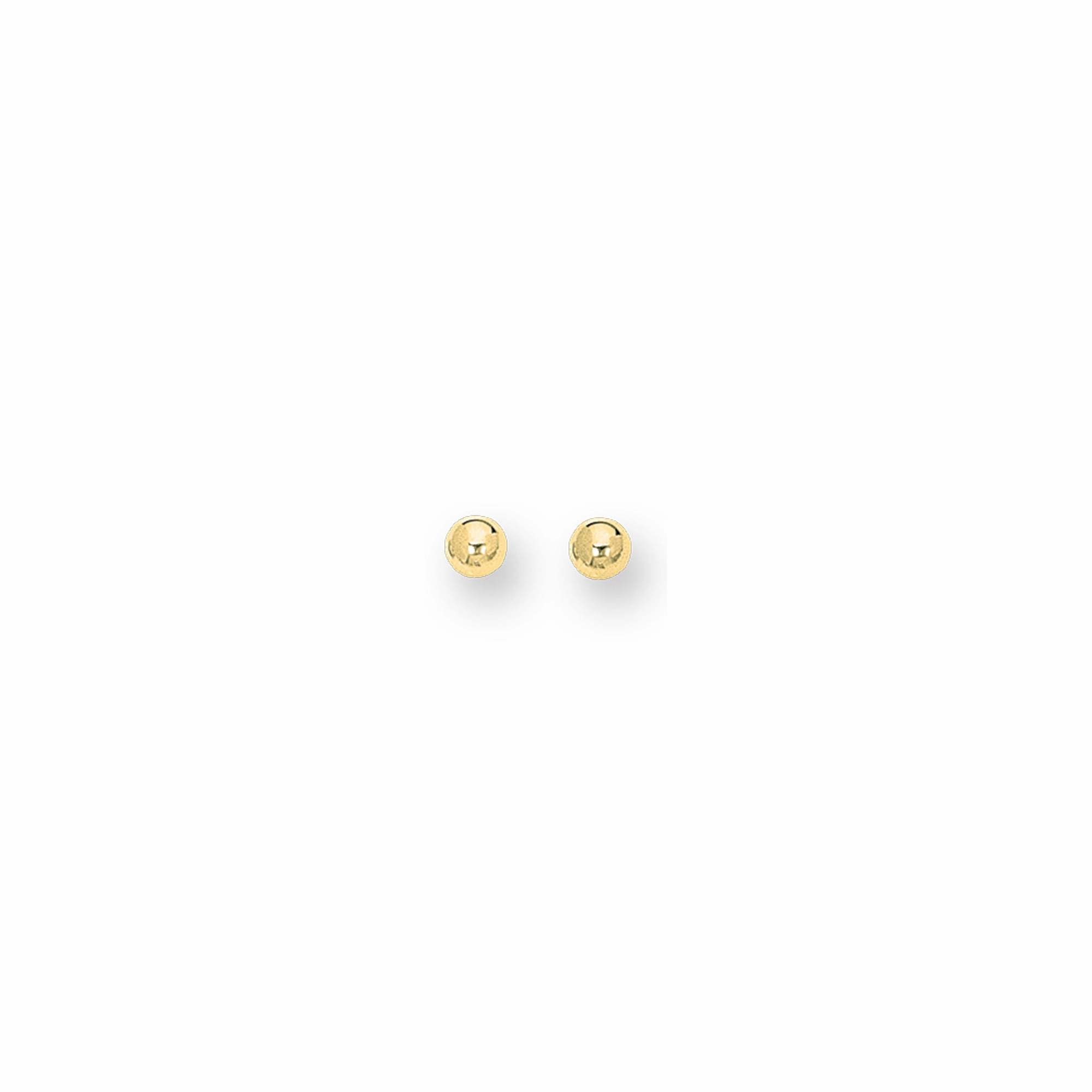 14K Gold Polished 10mm Post Earring