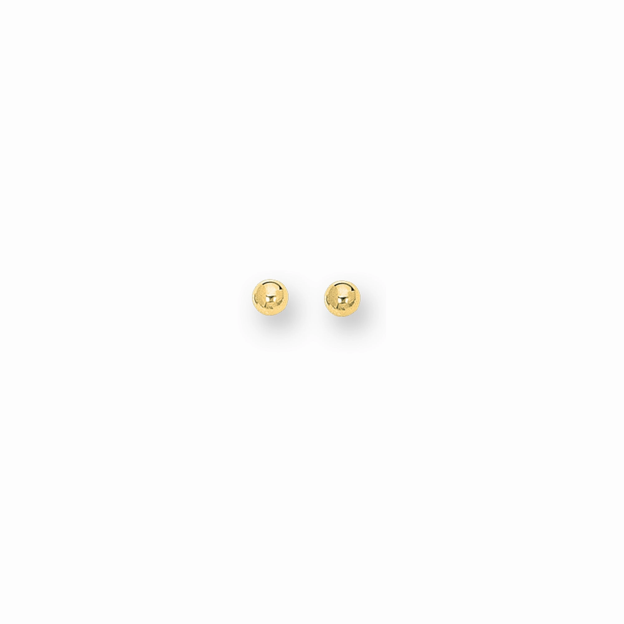 14K Gold Polished 10mm Post Earring