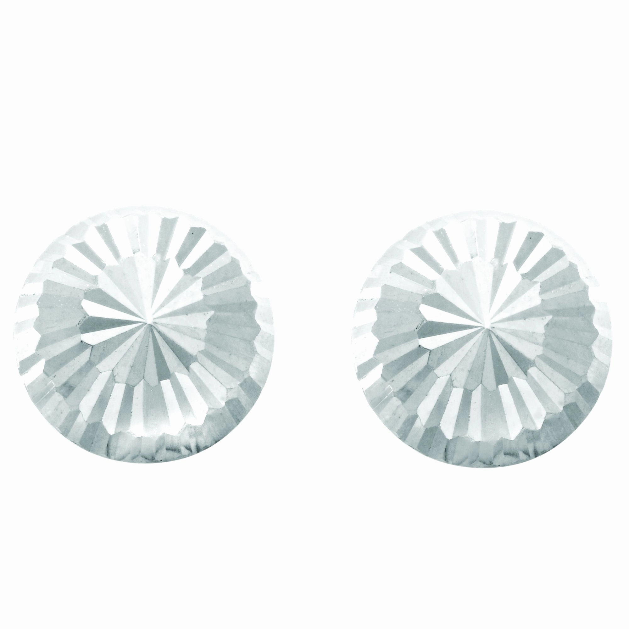 14K Gold Small Diamond Cut Burst Post Earring