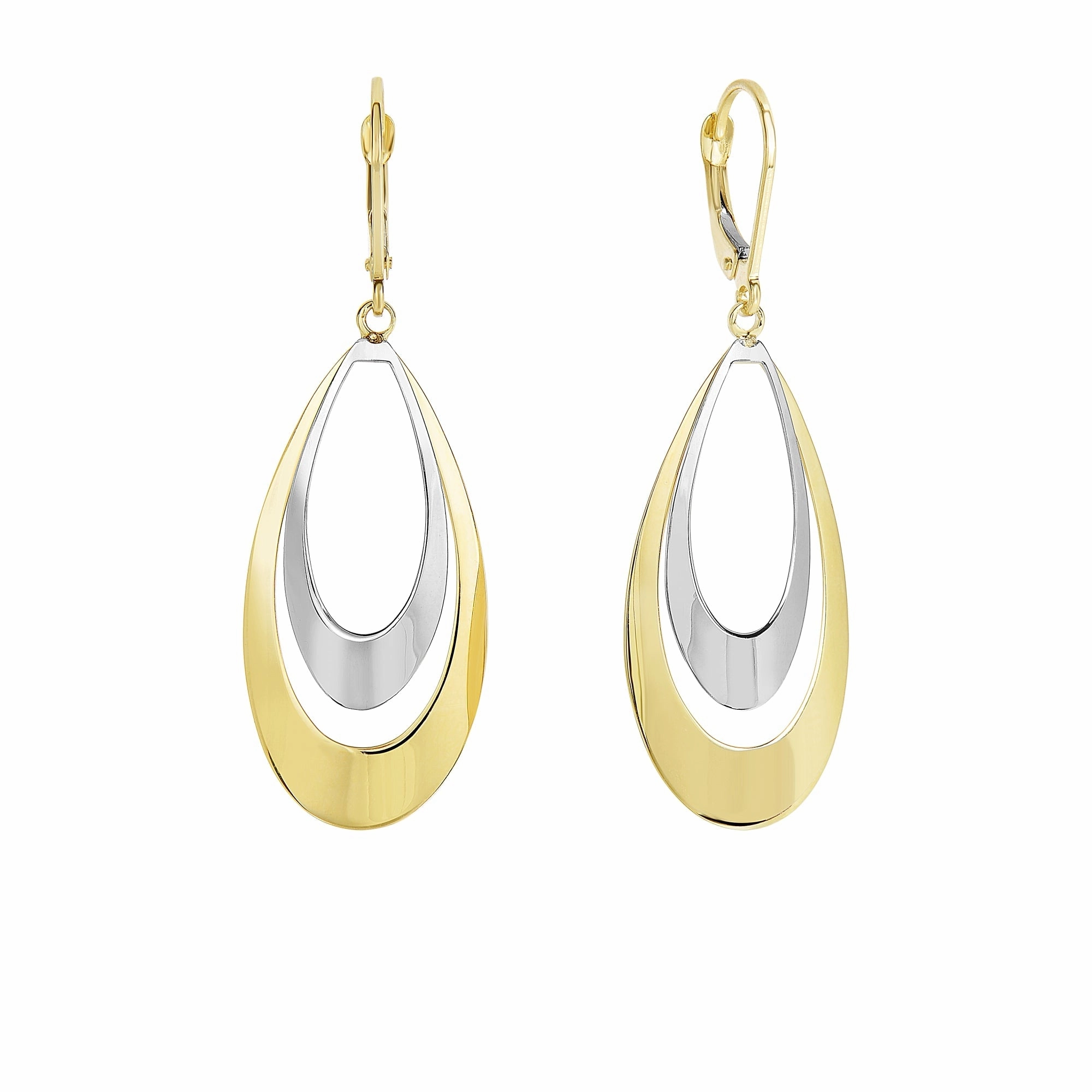 14K Gold Tear Drop Dangle Earring