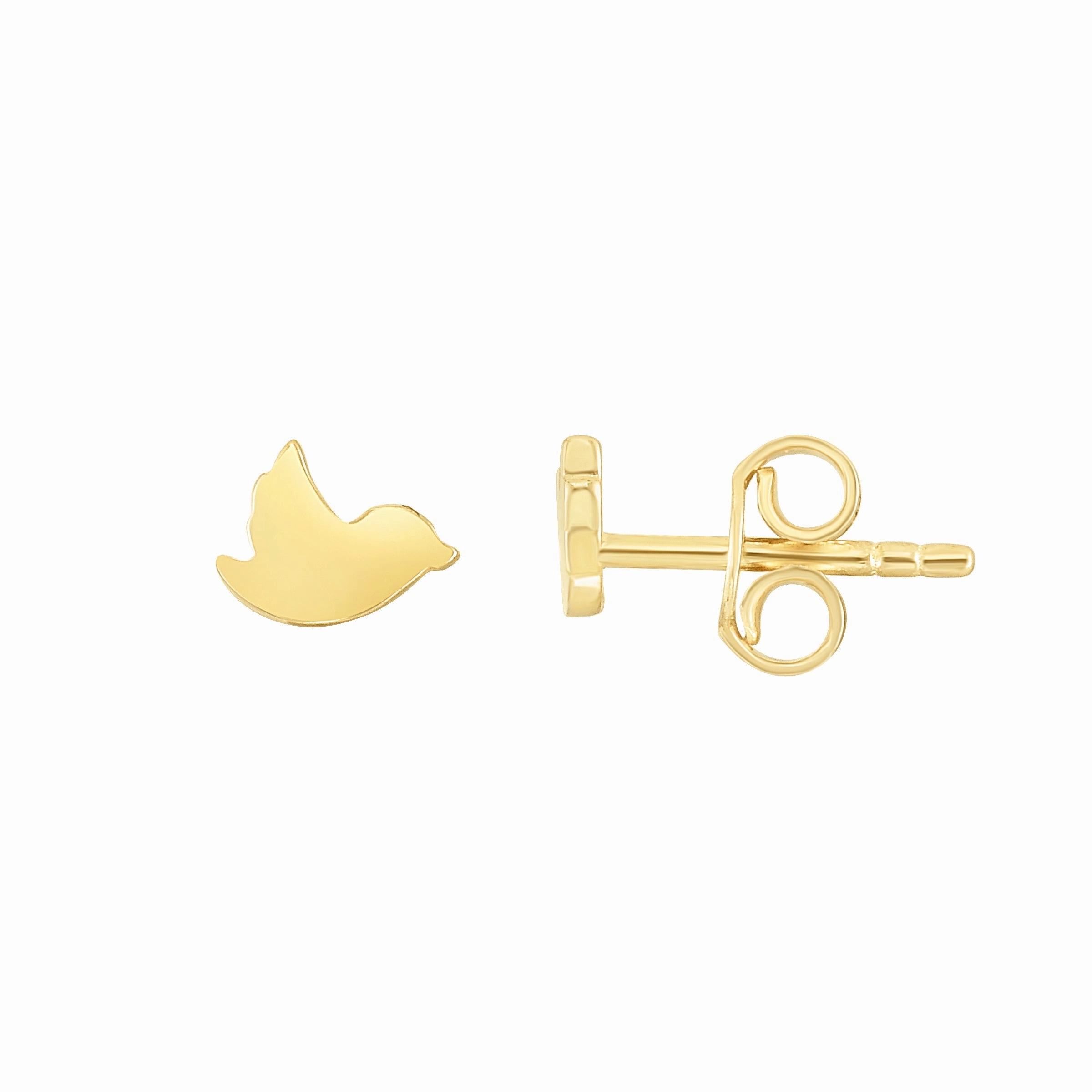 14K Mini Dove Studs