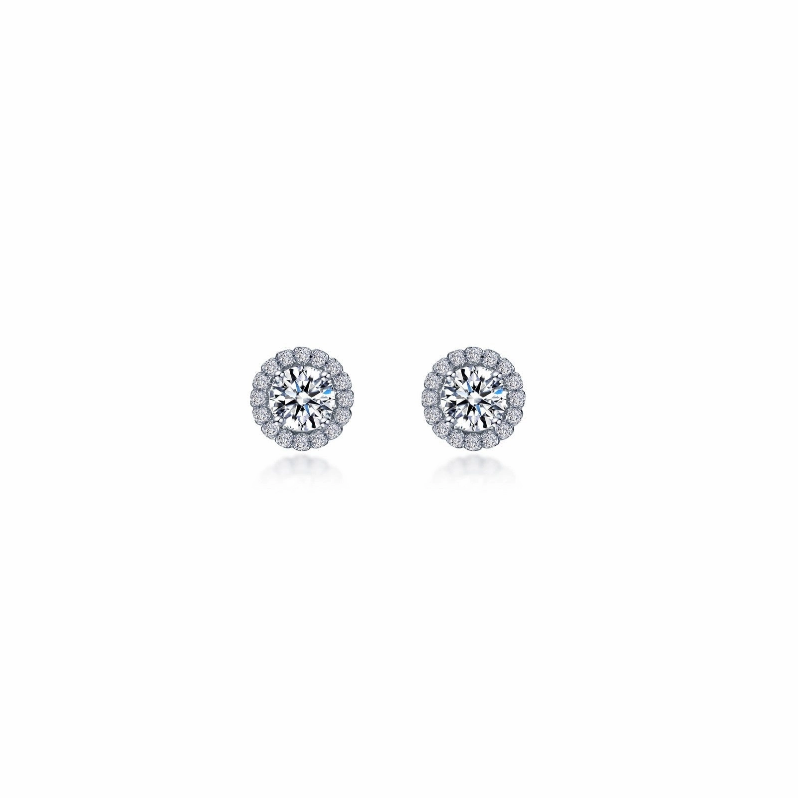 1.24 CTW Round Halo Stud Earrings E2024CLP00