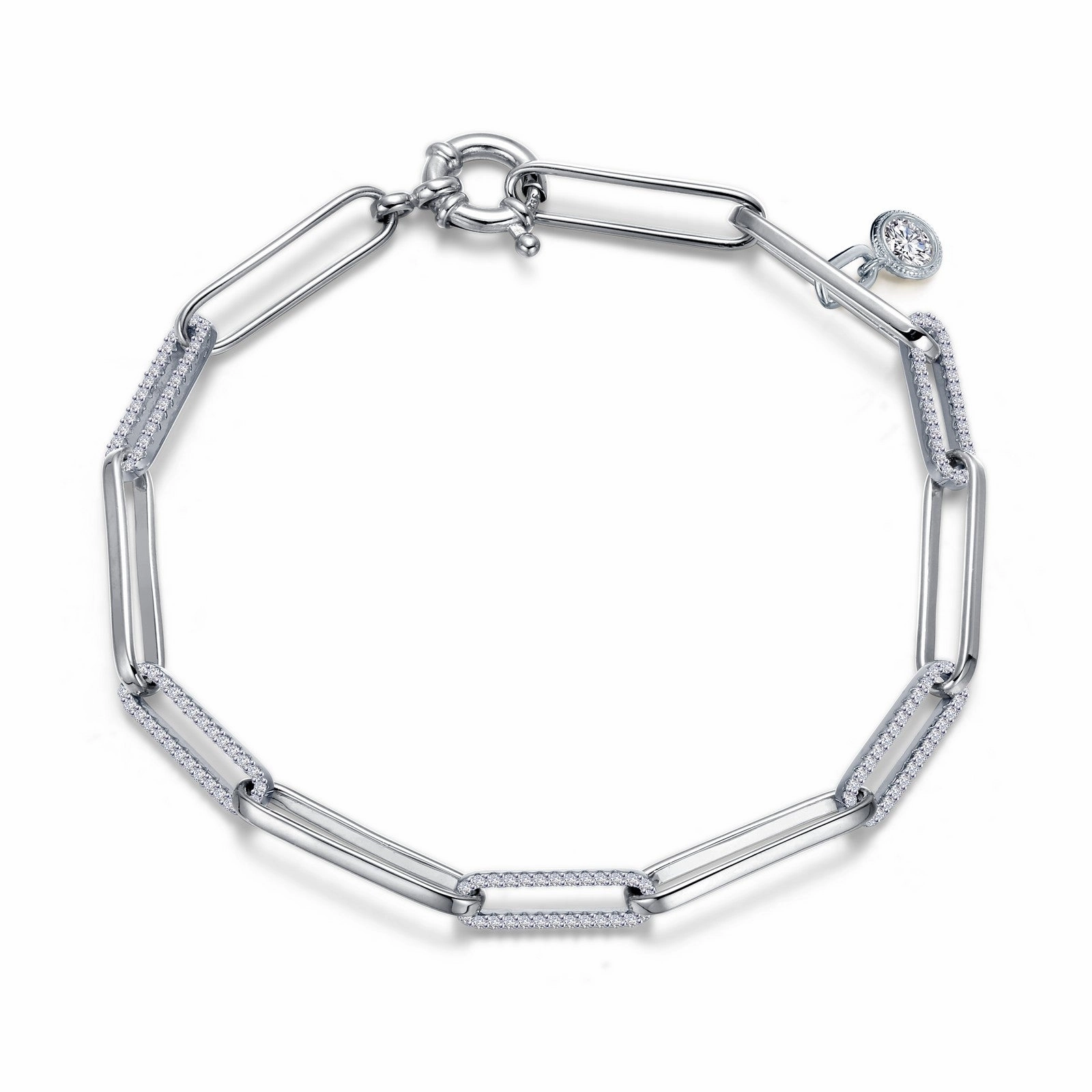 1.65 CTW Paperclip Bracelet B0168CLP75