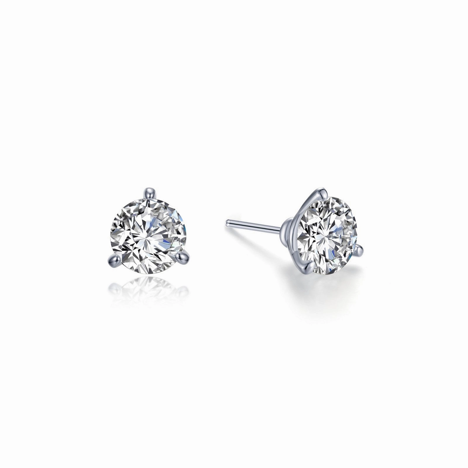 1 CTW 3 Prong Stud Earrings E0206CLP00